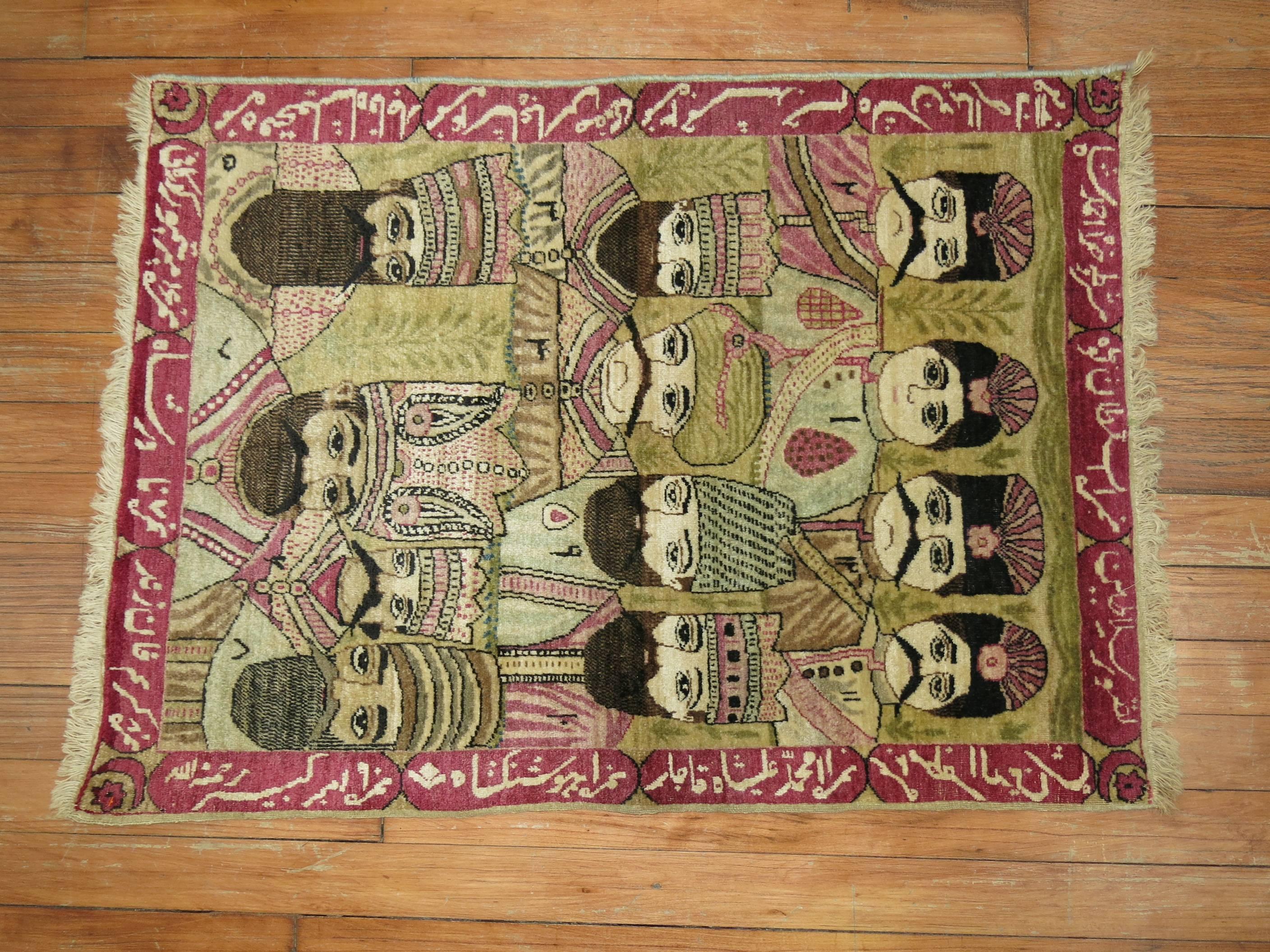 Hand-Woven Kings of Persia Lavar Kerman Rug Mat