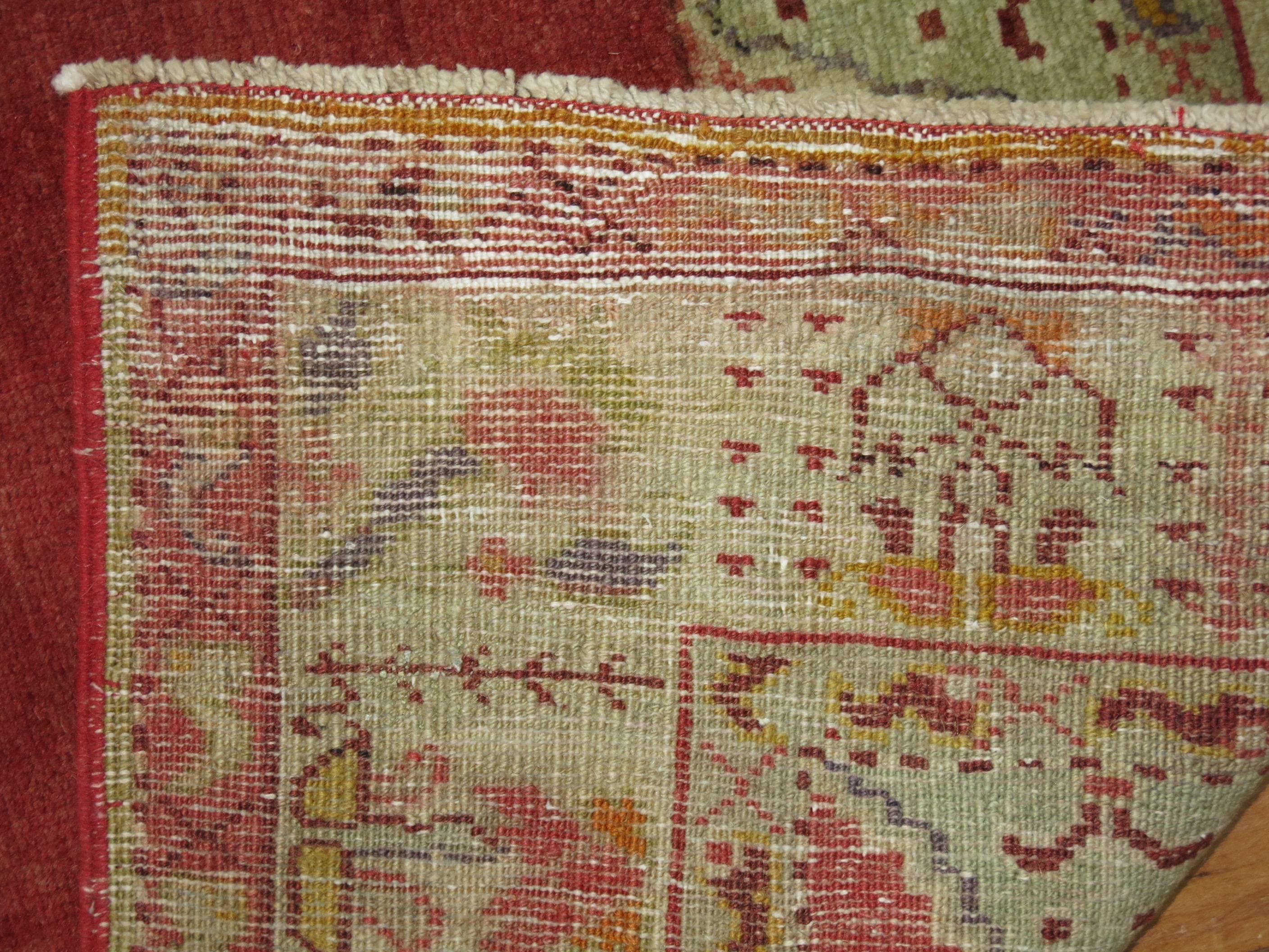 Vintage Turkish Oushak Runner In Good Condition In New York, NY