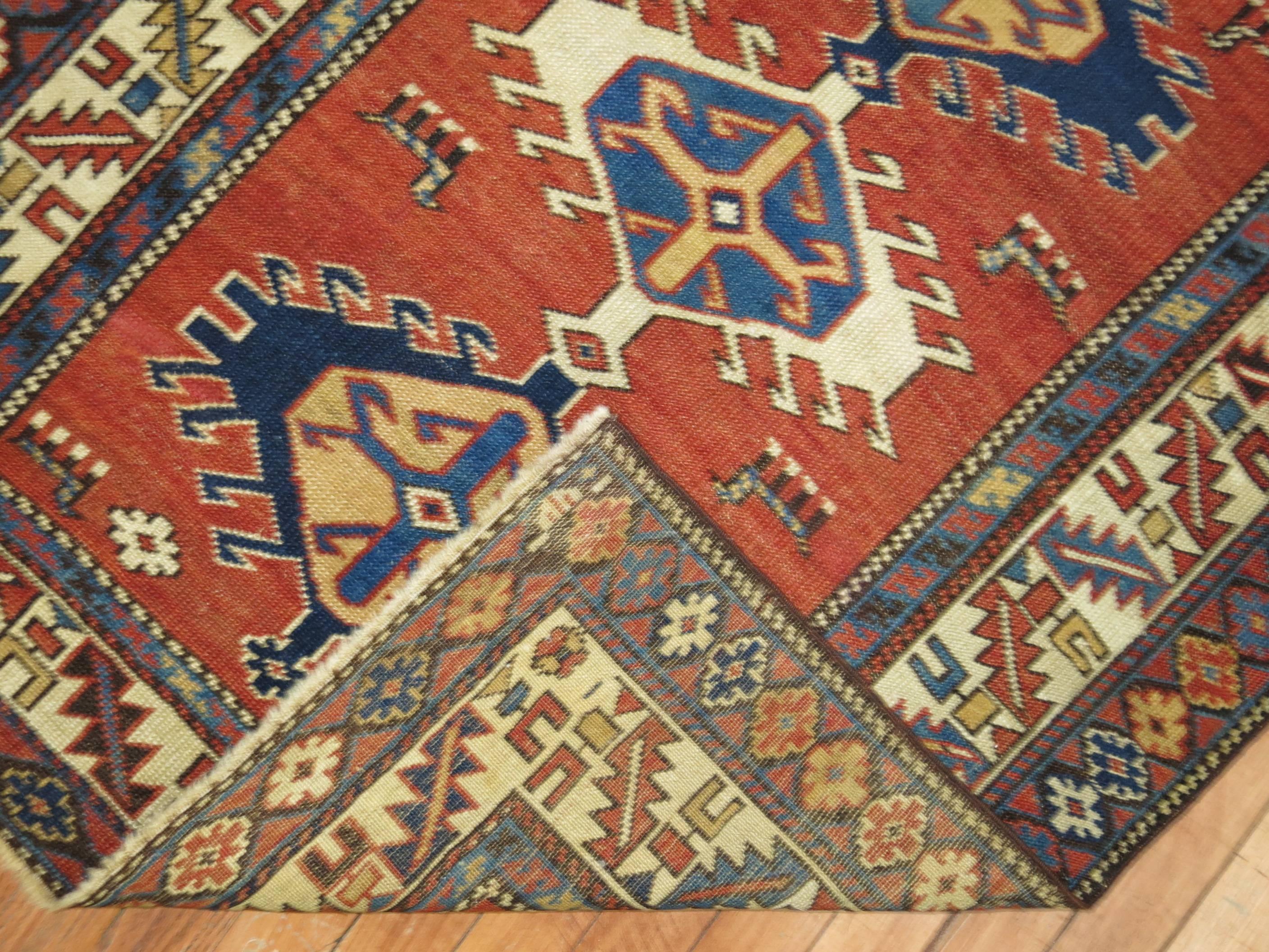 A geometric tribal looking Caucasian shirvan rug from the early part of the 20th century.

Antique Caucasian rugs from the Shirvan district village are still considered one of the best decorative and collector type of rugs from that the Caucasian
