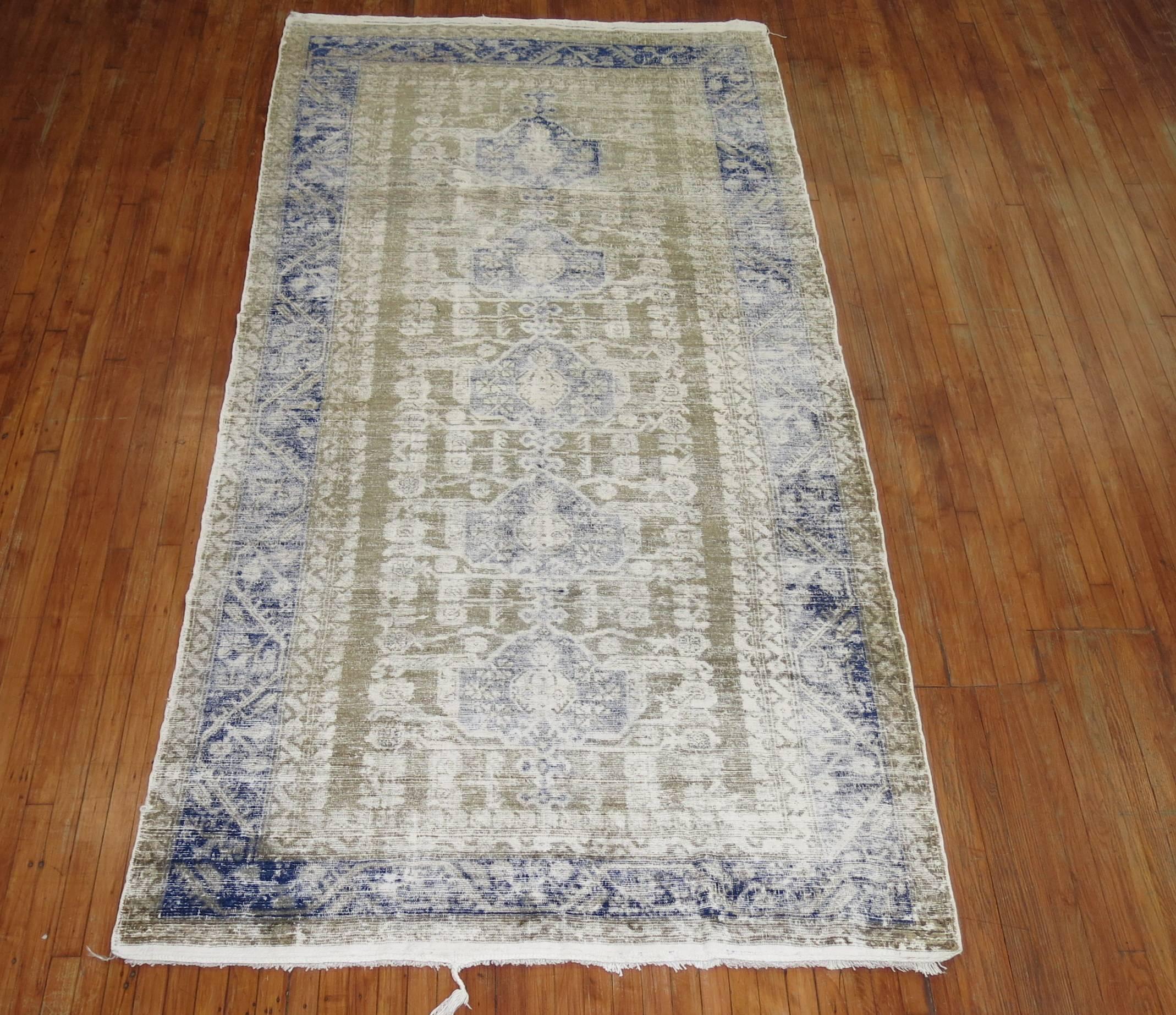 Mauresque Tapis de galerie turc Shabby Chic en vente