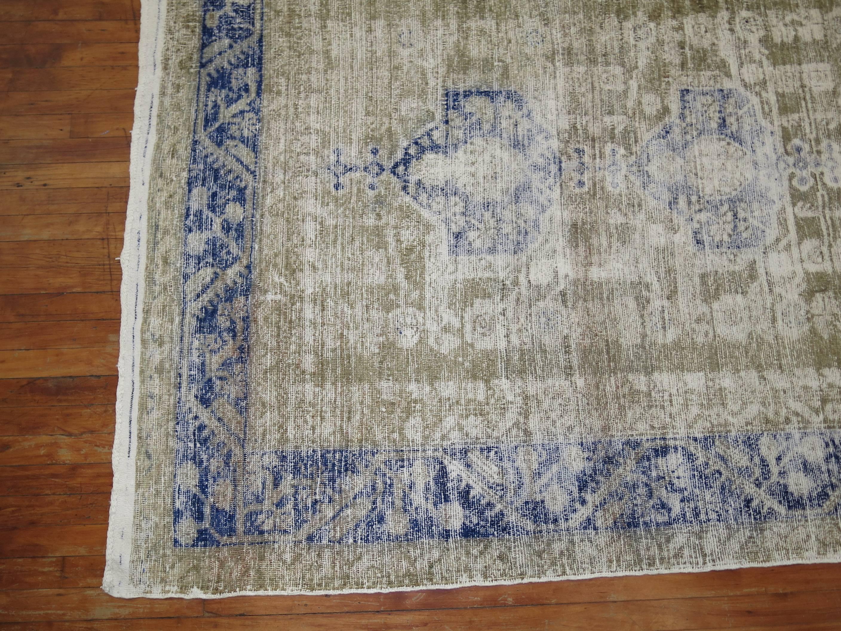 Moorish Shabby Chic Turkish Gallery Rug For Sale