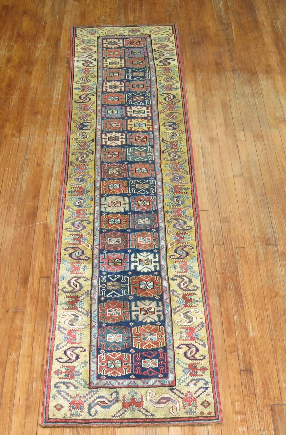 An early 20th century Northwest Persian Varamin Runner

Measures: 2'8'' x 10'5''


Highly decorative runner Persian Varamin. Varamin carpets and rugs or Veramin carpets and rugs are carpets and rugs woven in city of Varamin and its surrounding