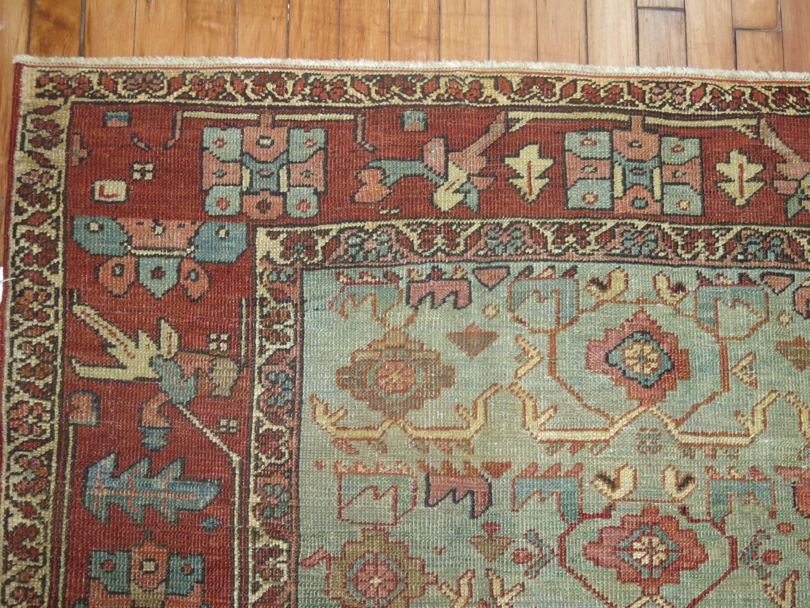Wool Antique Persian Heriz Rug