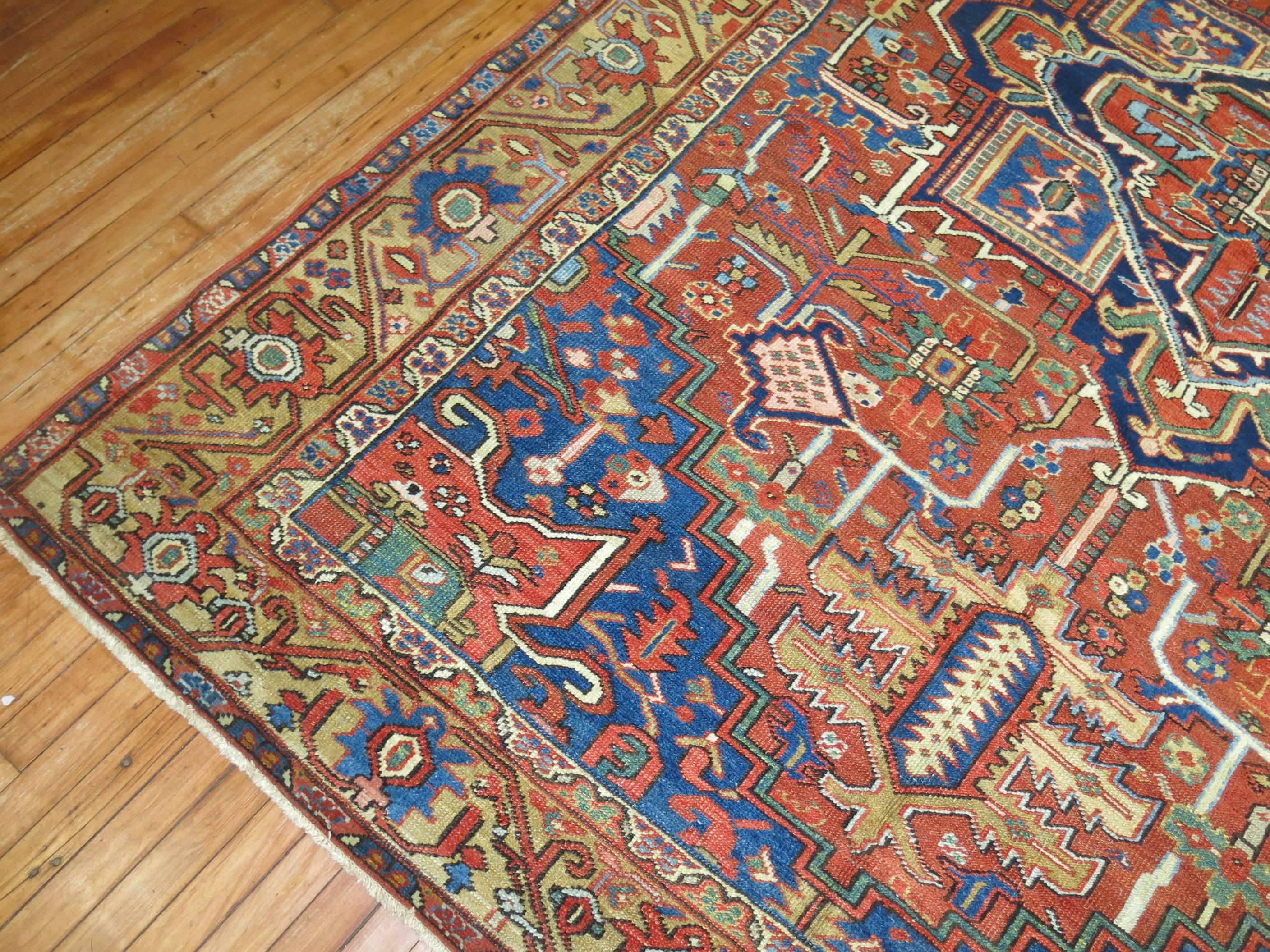 Hand-Woven Persian Heriz Carpet