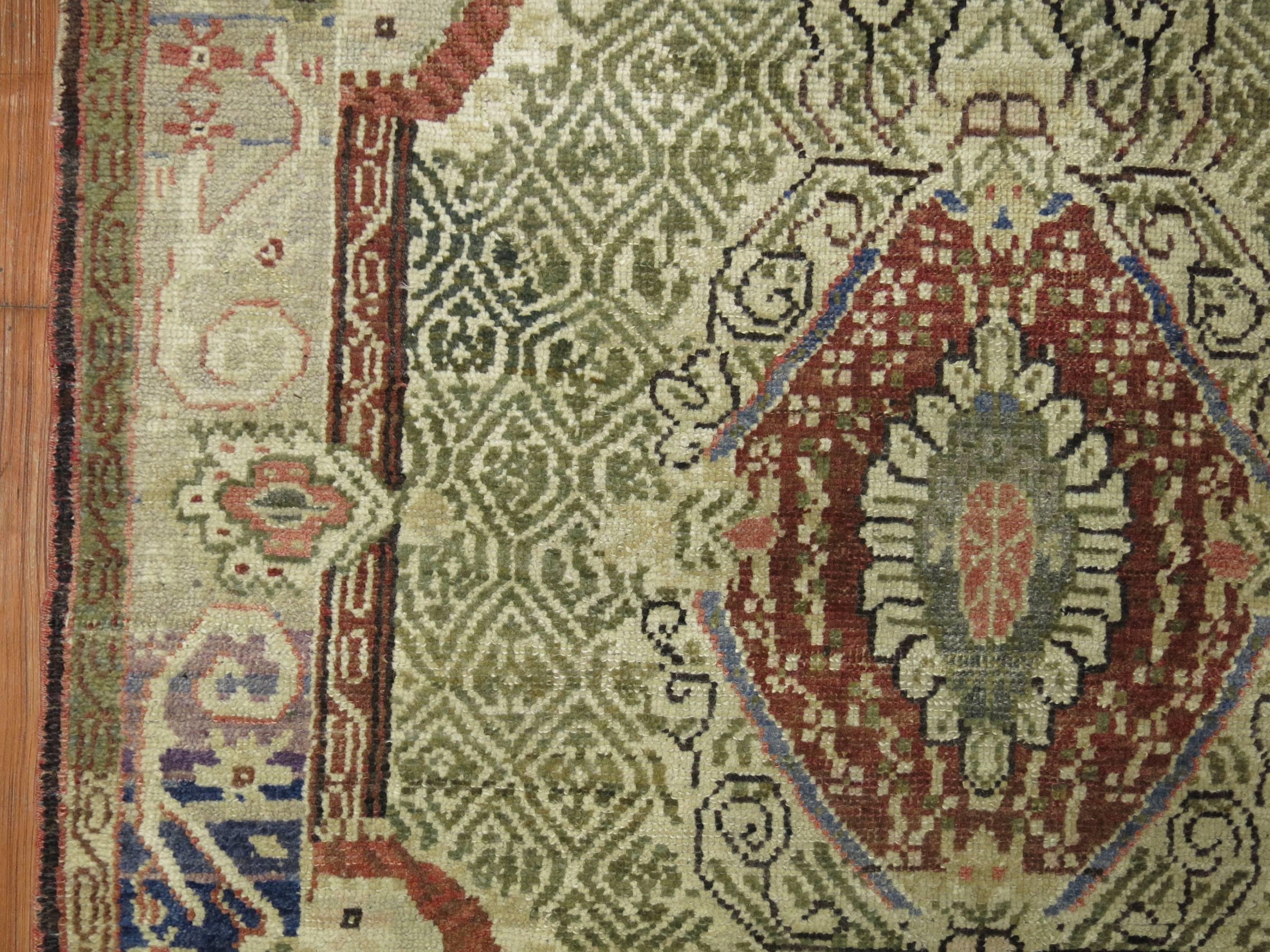 Hand-Knotted Turkish Ghiordes Rug