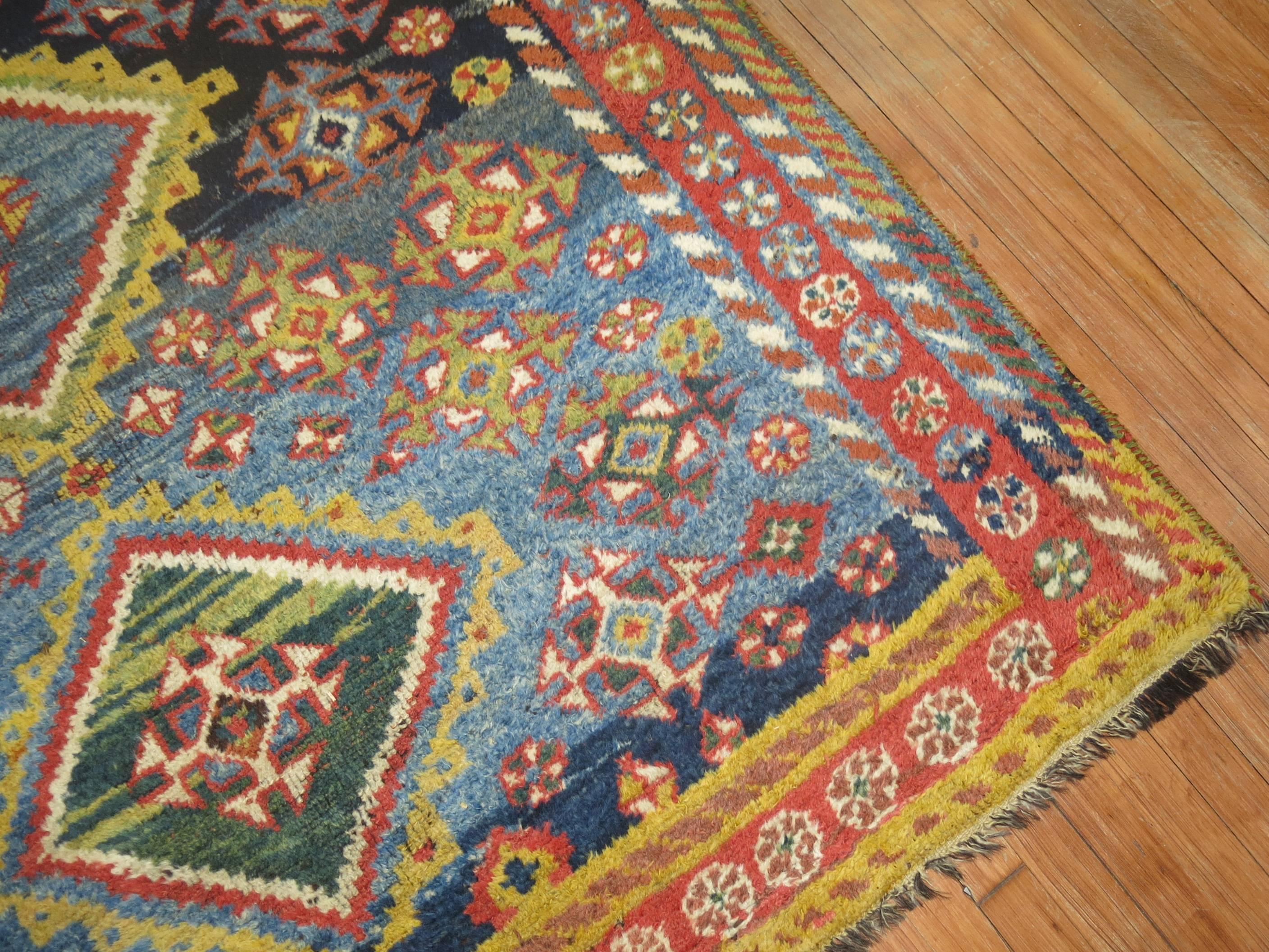 20th Century Antique Colorful Persian Gabbeh Rug For Sale