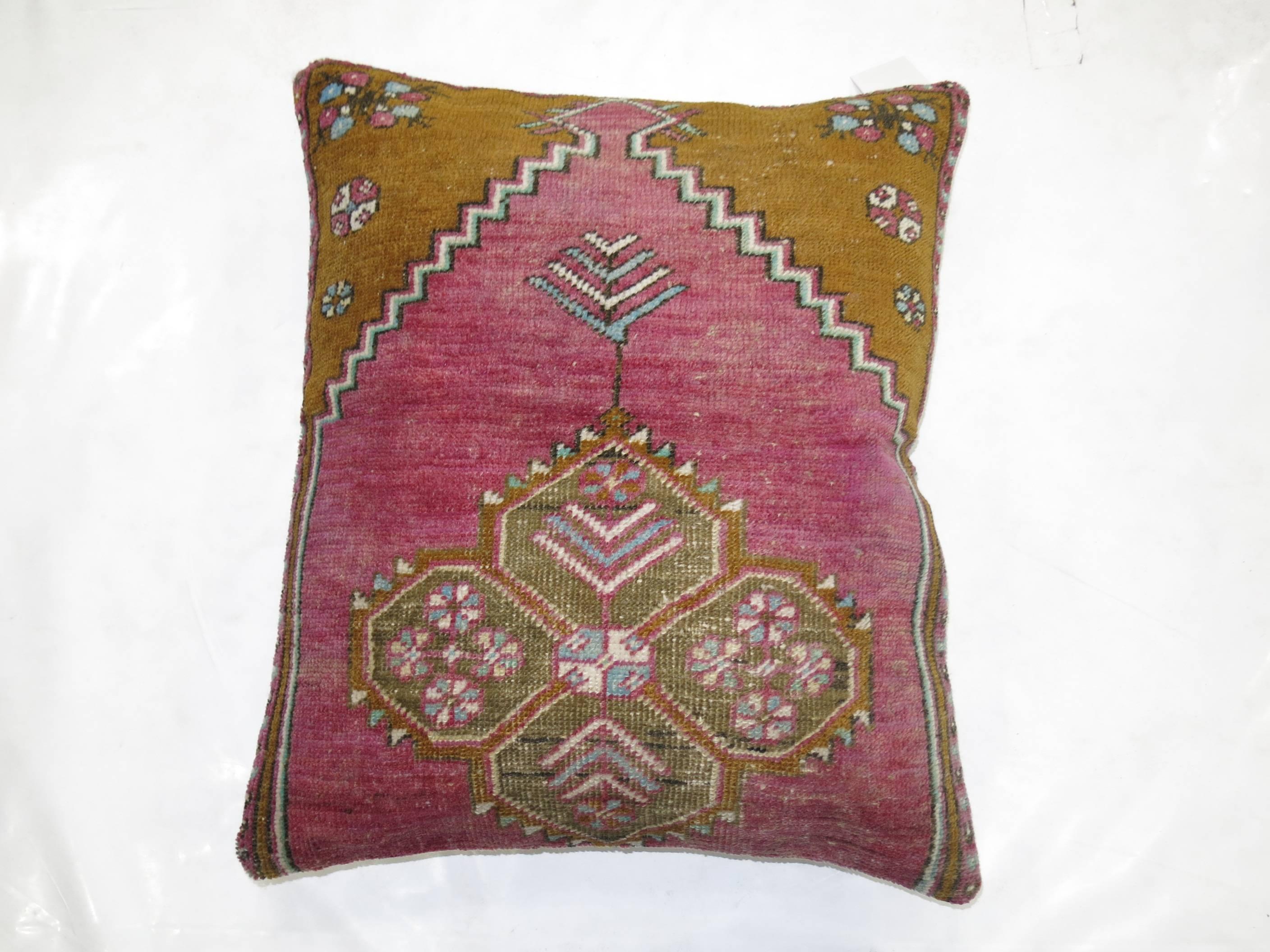 Bohemian Pink Vintage Turkish Pillow