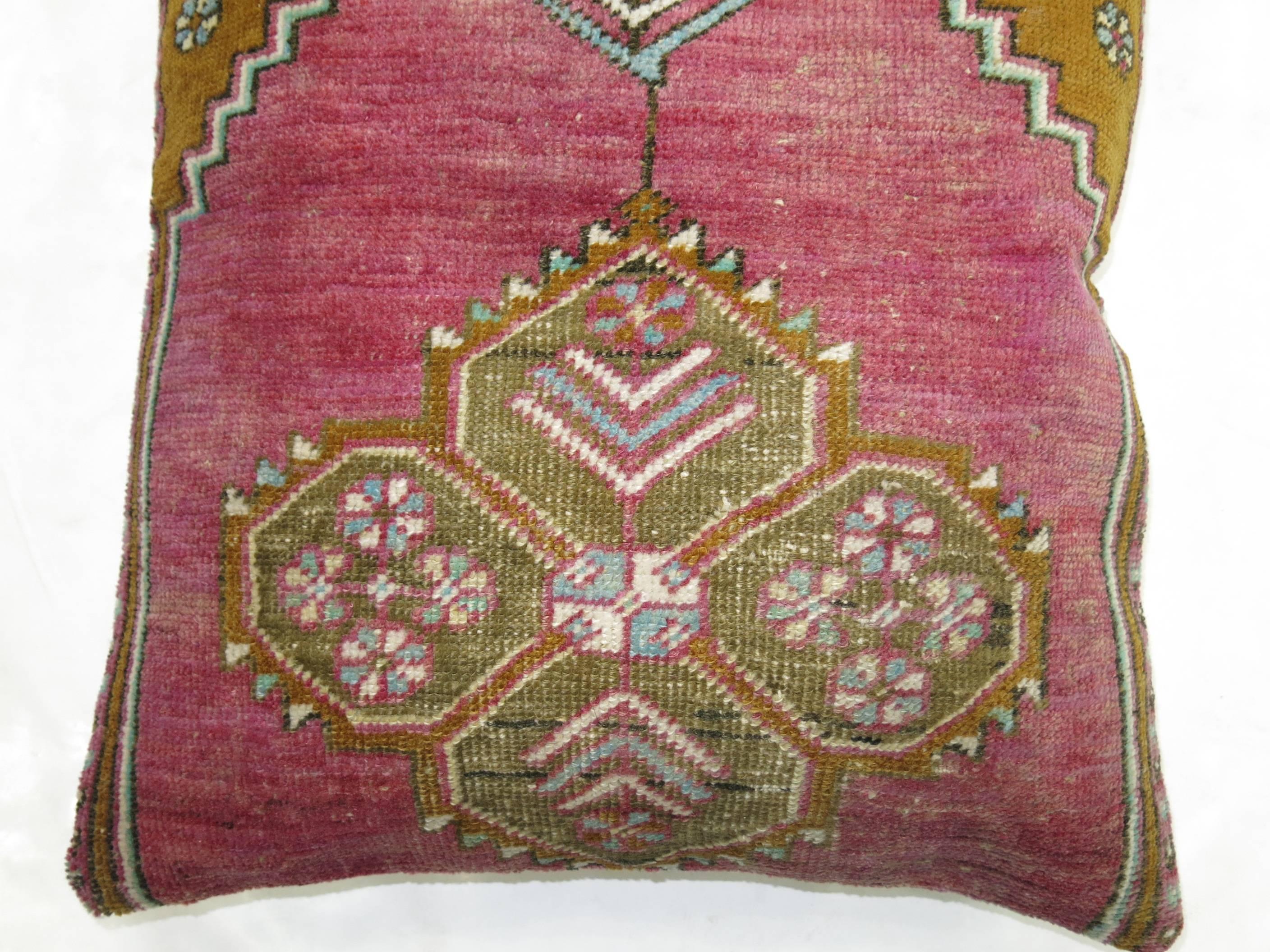 Pink Vintage Turkish Pillow In Excellent Condition In New York, NY