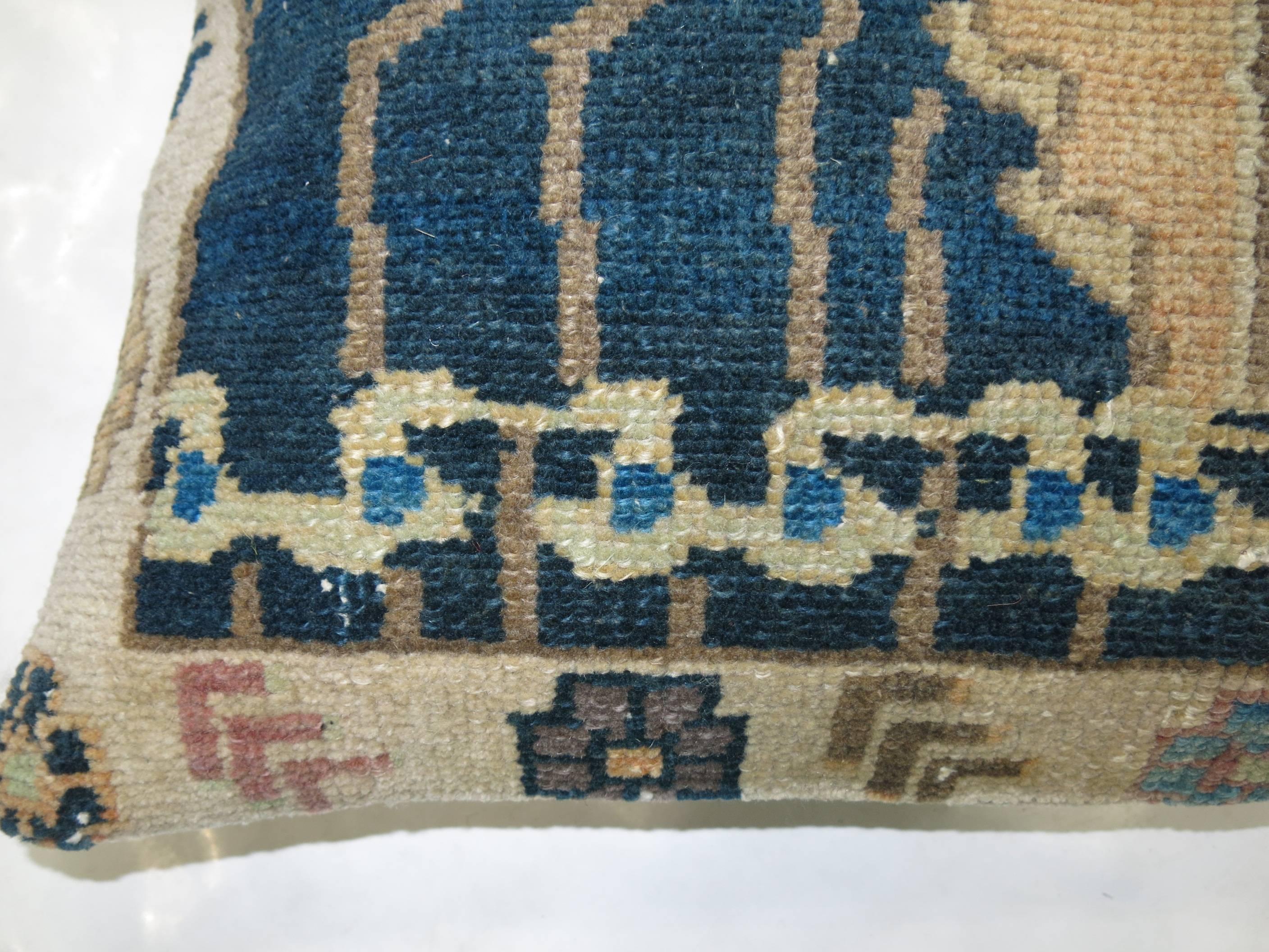 Eclectic best describes this pillow made from a mid-20th century Turkish rug.

21'' x 28''