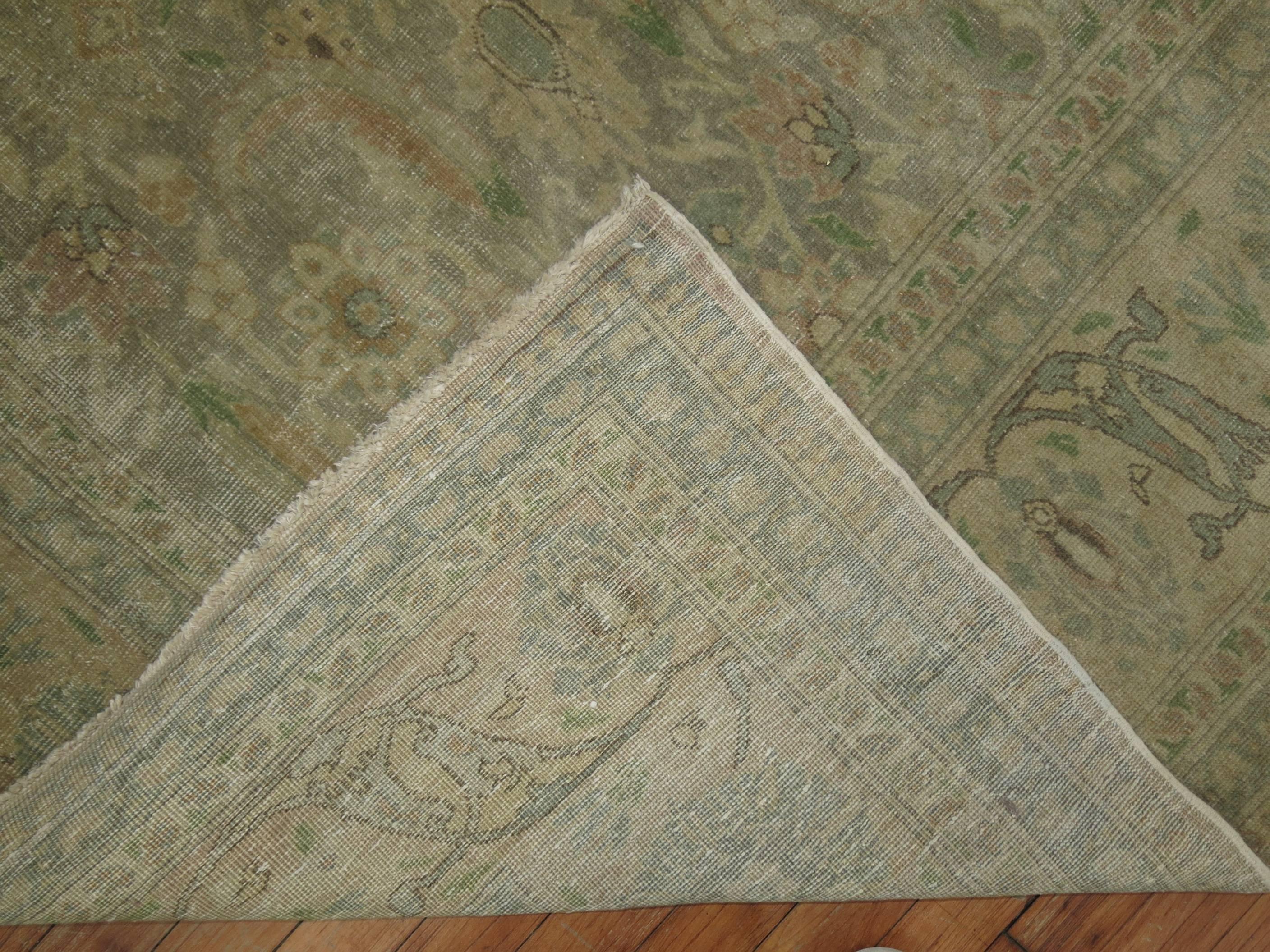 Green Vintage Turkish Carpet 3