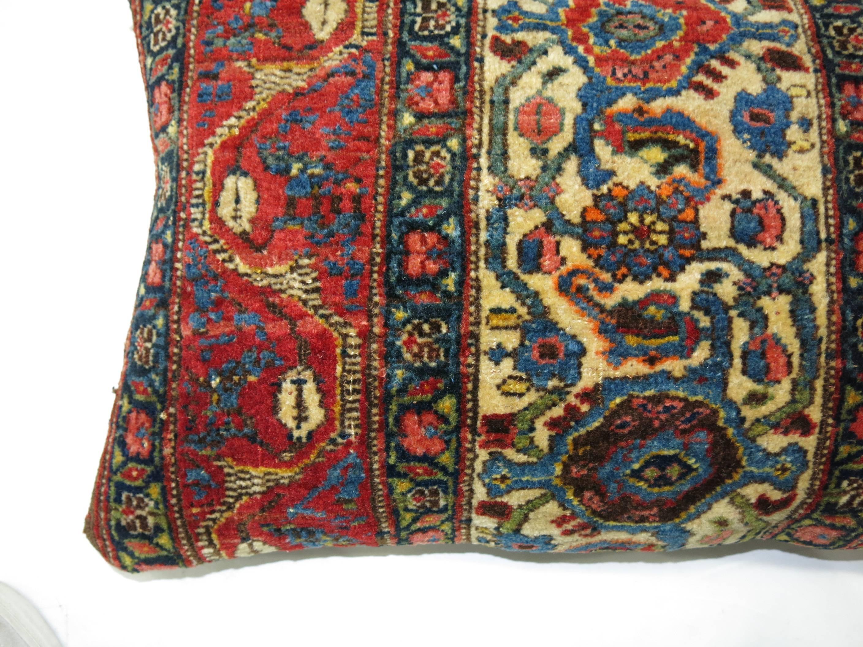 Wool Connoisseur Antique Persian Bidjar Pillows