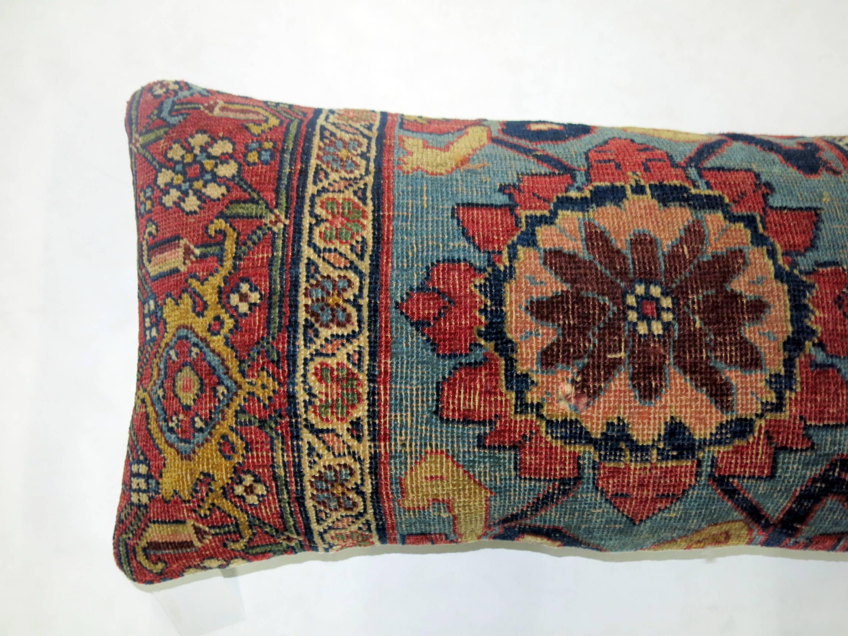 Bidjar Persian Antique Rug Pillow In Fair Condition In New York, NY