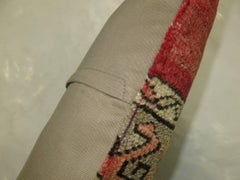 Zabihi Collection Großes Quadratisches Rot Vintage Türkisches Teppichkissen