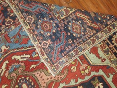 Zabihi Collection Masculine Antique Persian Heriz Rug