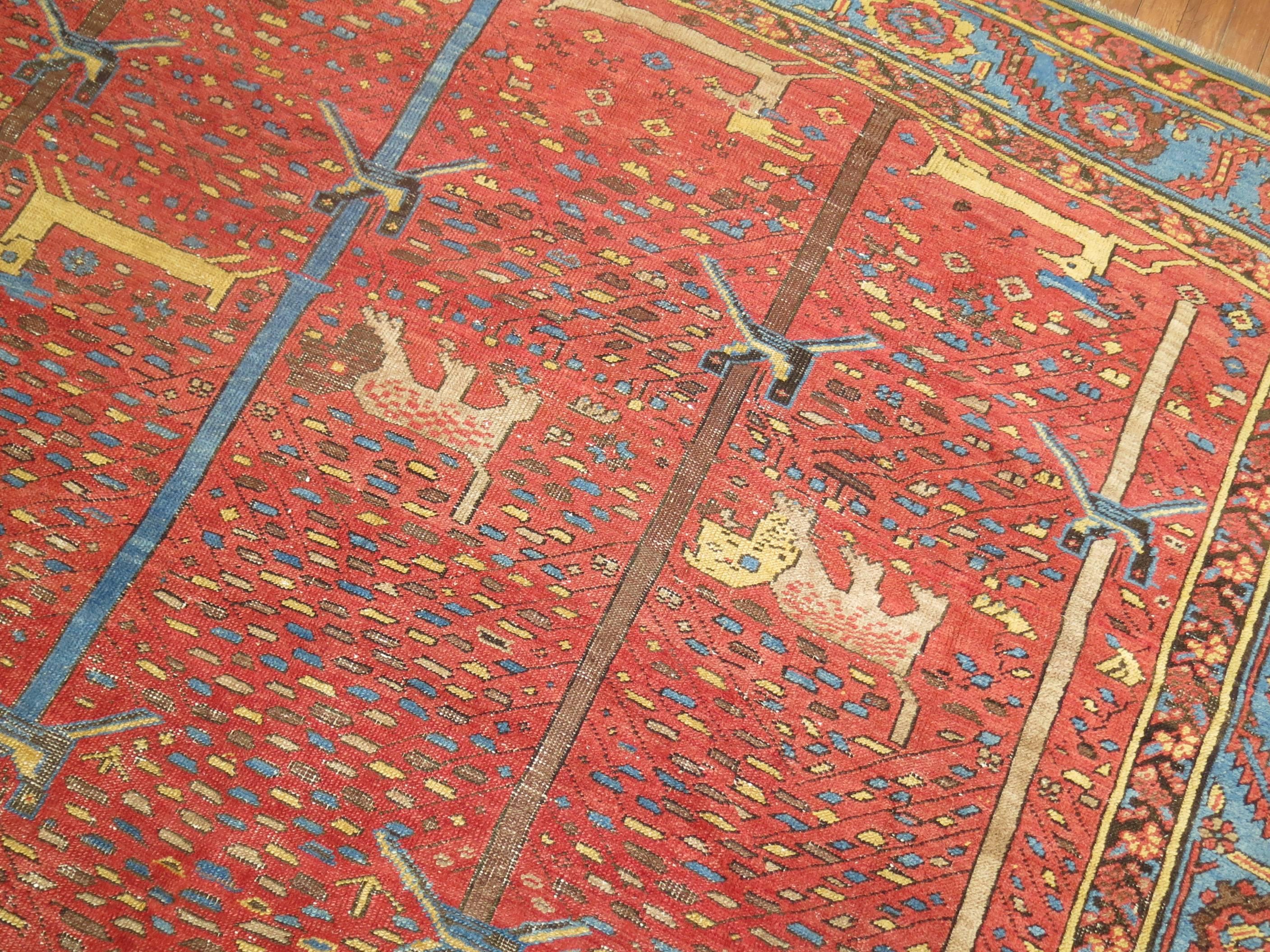 Bildhauerischer Bakshaish-Teppich mit Tiermotiv, Nordwestpersien im Zustand „Gut“ im Angebot in New York, NY