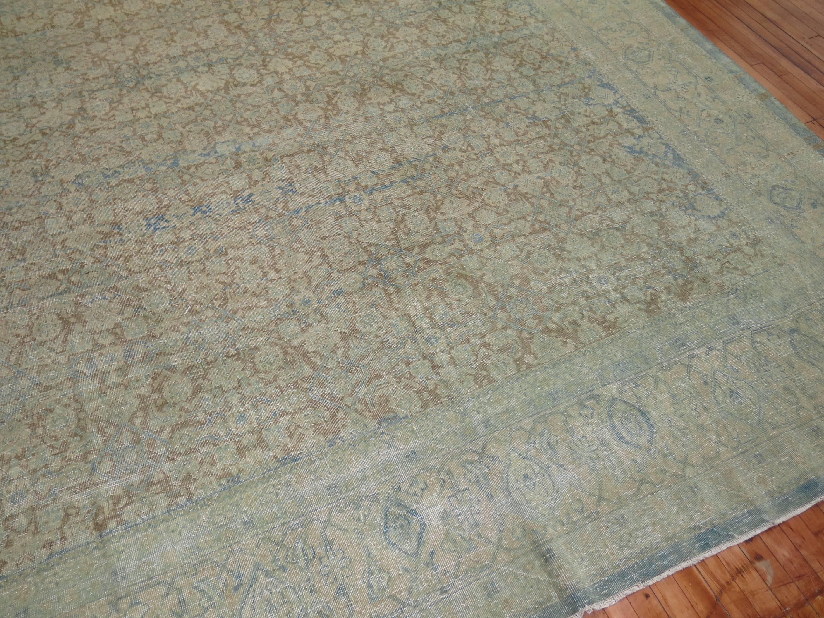 American Classical Zabihi Collection Persian Tabriz Oversize Carpet For Sale