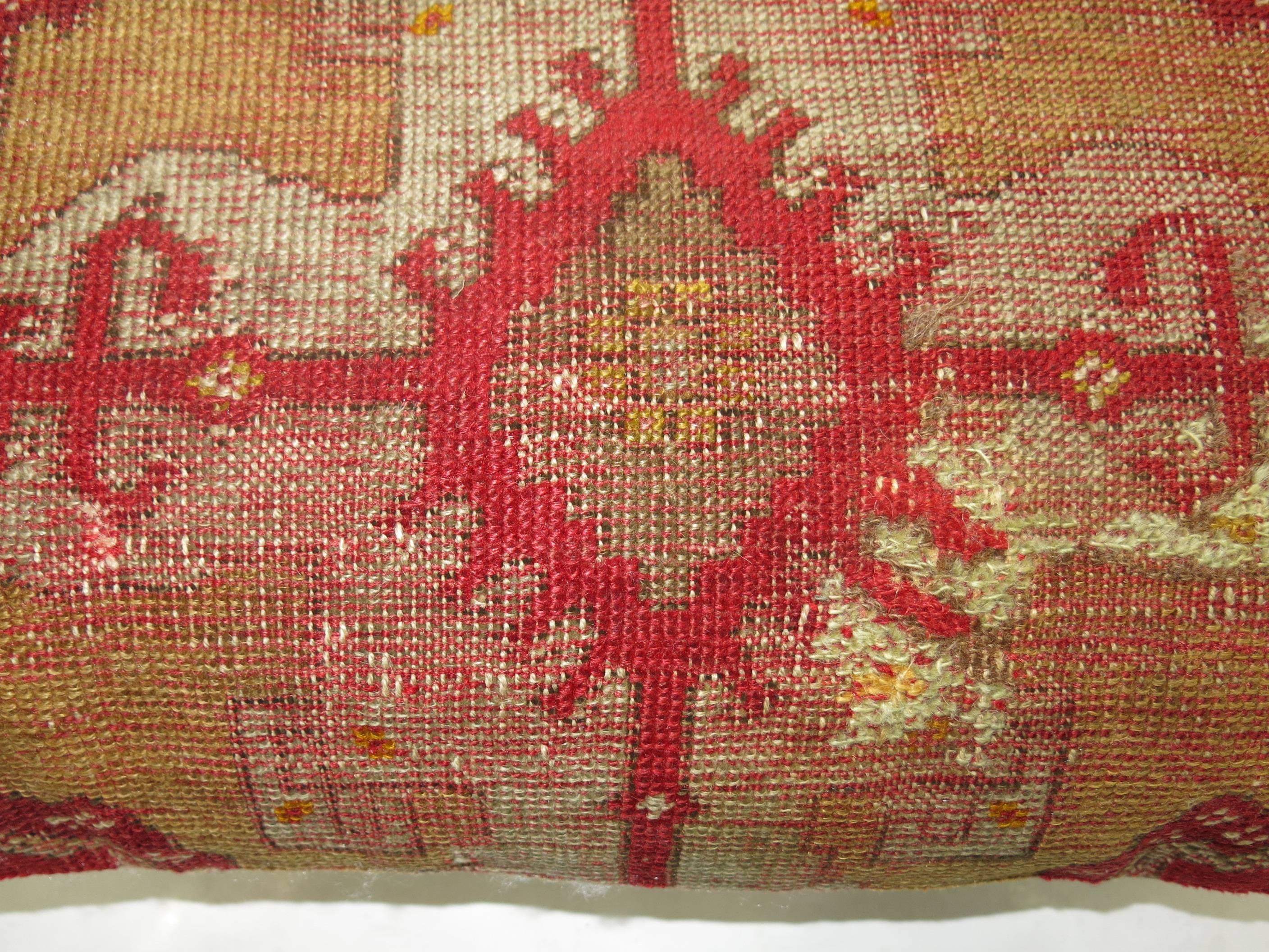 Rotes türkisches Teppich-Kissen in Bodengröße (Adirondack) im Angebot