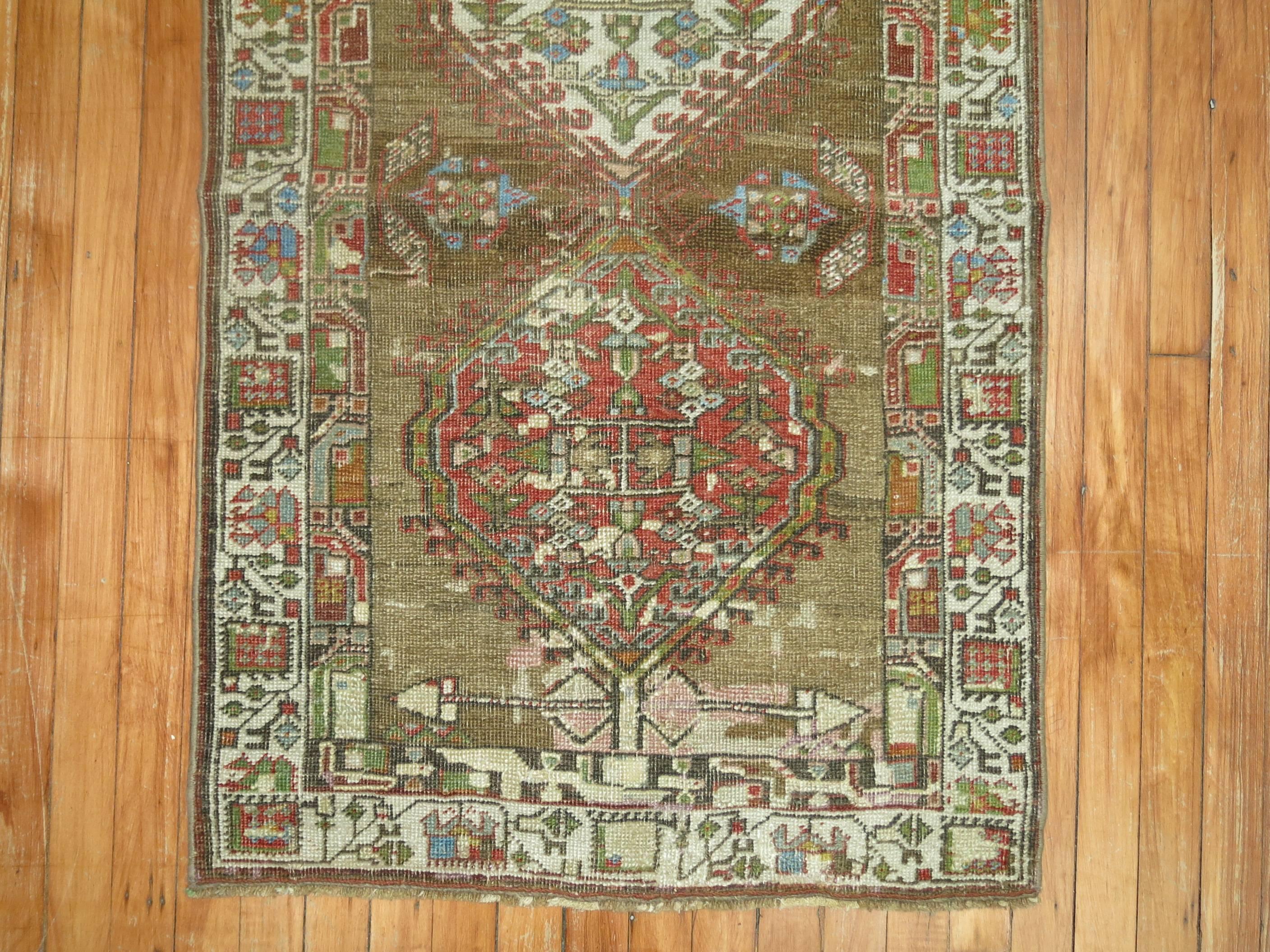 Tribal Persian Serab Early 20th Century Runner 1