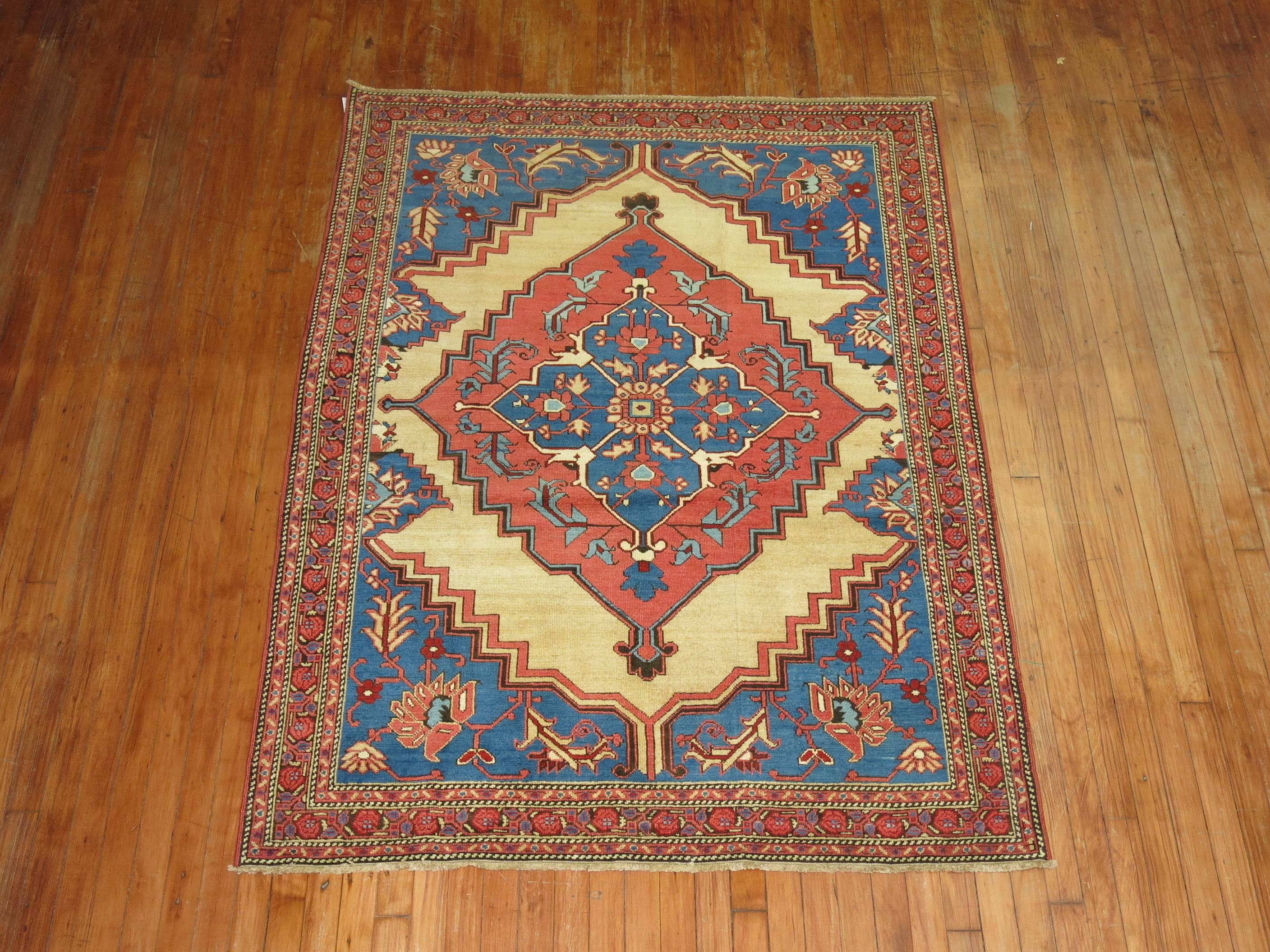 19th Century Antique Persian Bakshaish Carpet