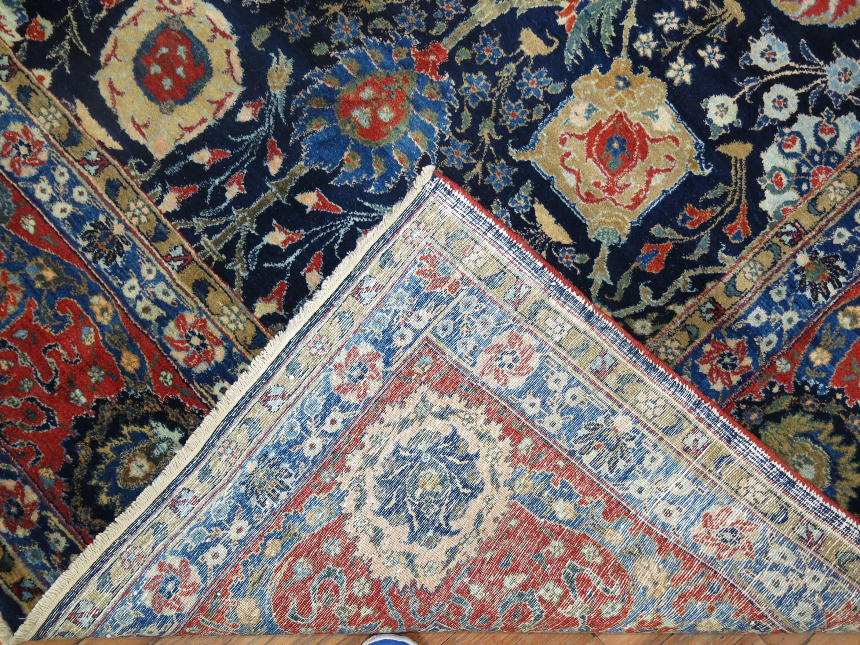 Early 20th Century Antique Persian Tabriz Full Pile Carpet