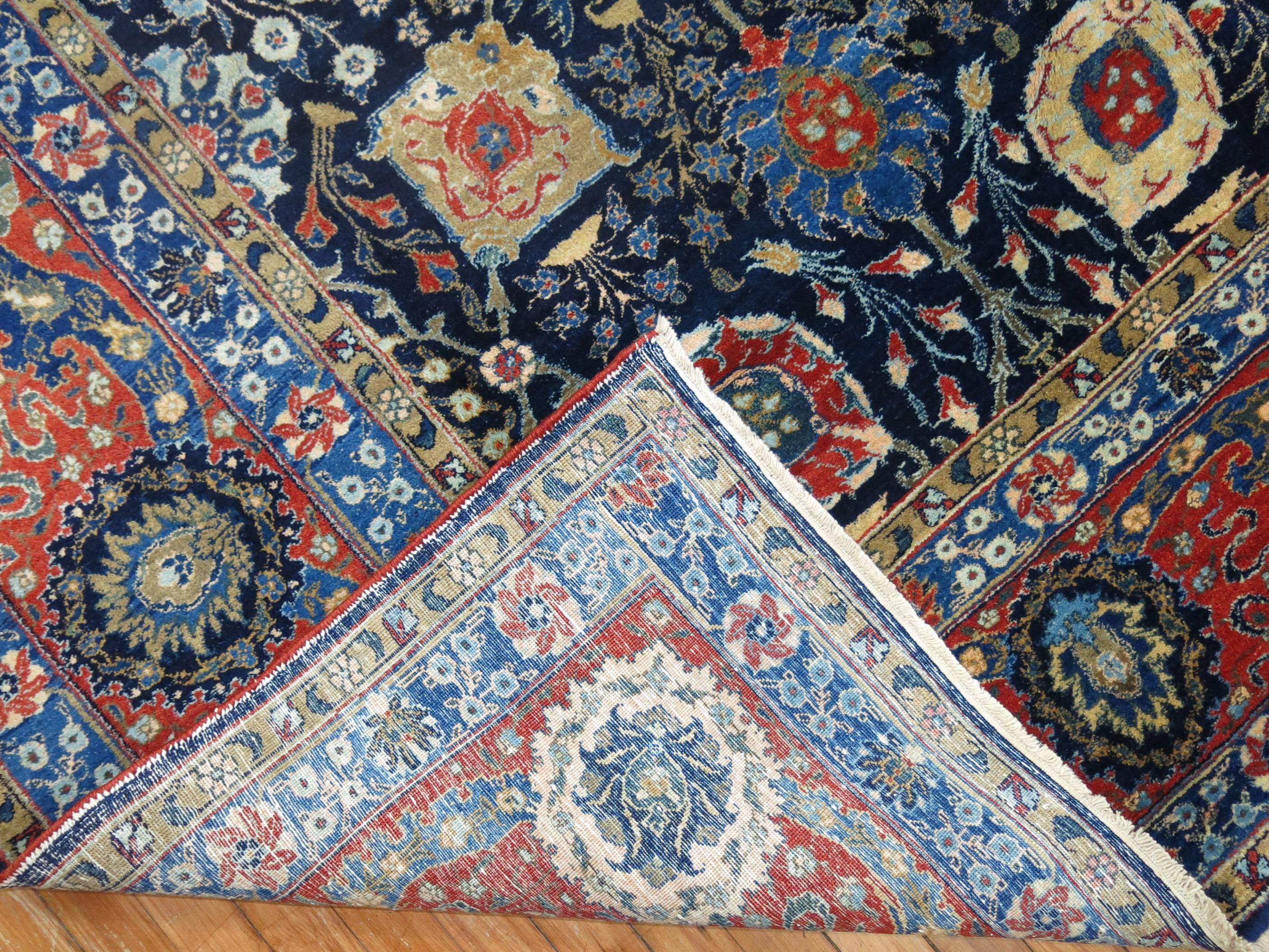 Antique Persian Tabriz Full Pile Carpet 2