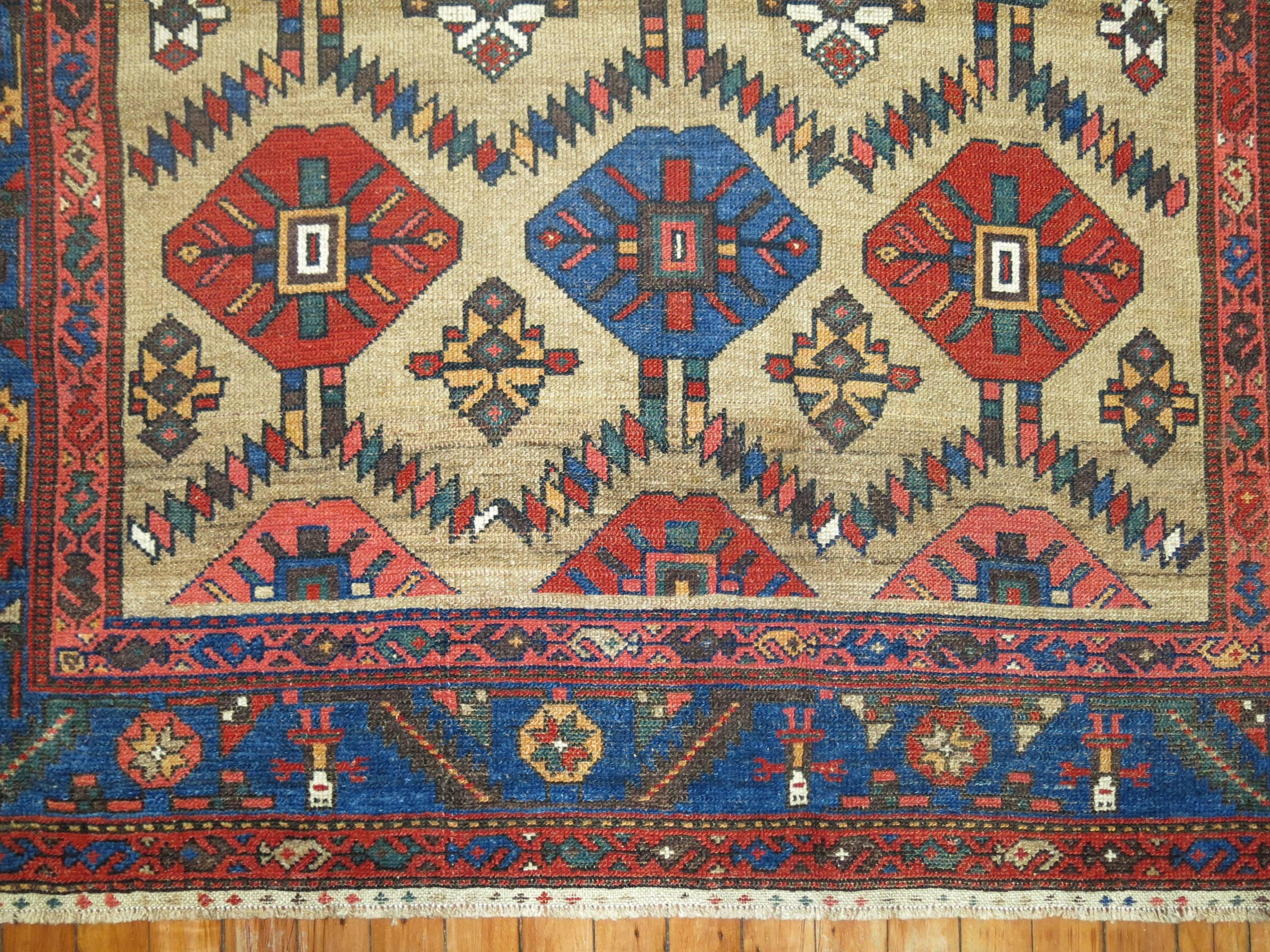 Wool Dramatic Antique Persian Tribal Persian Serab 20th Century Rug