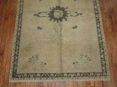 Neutral Vintage Turkish Oushak Rug 4' x 6'