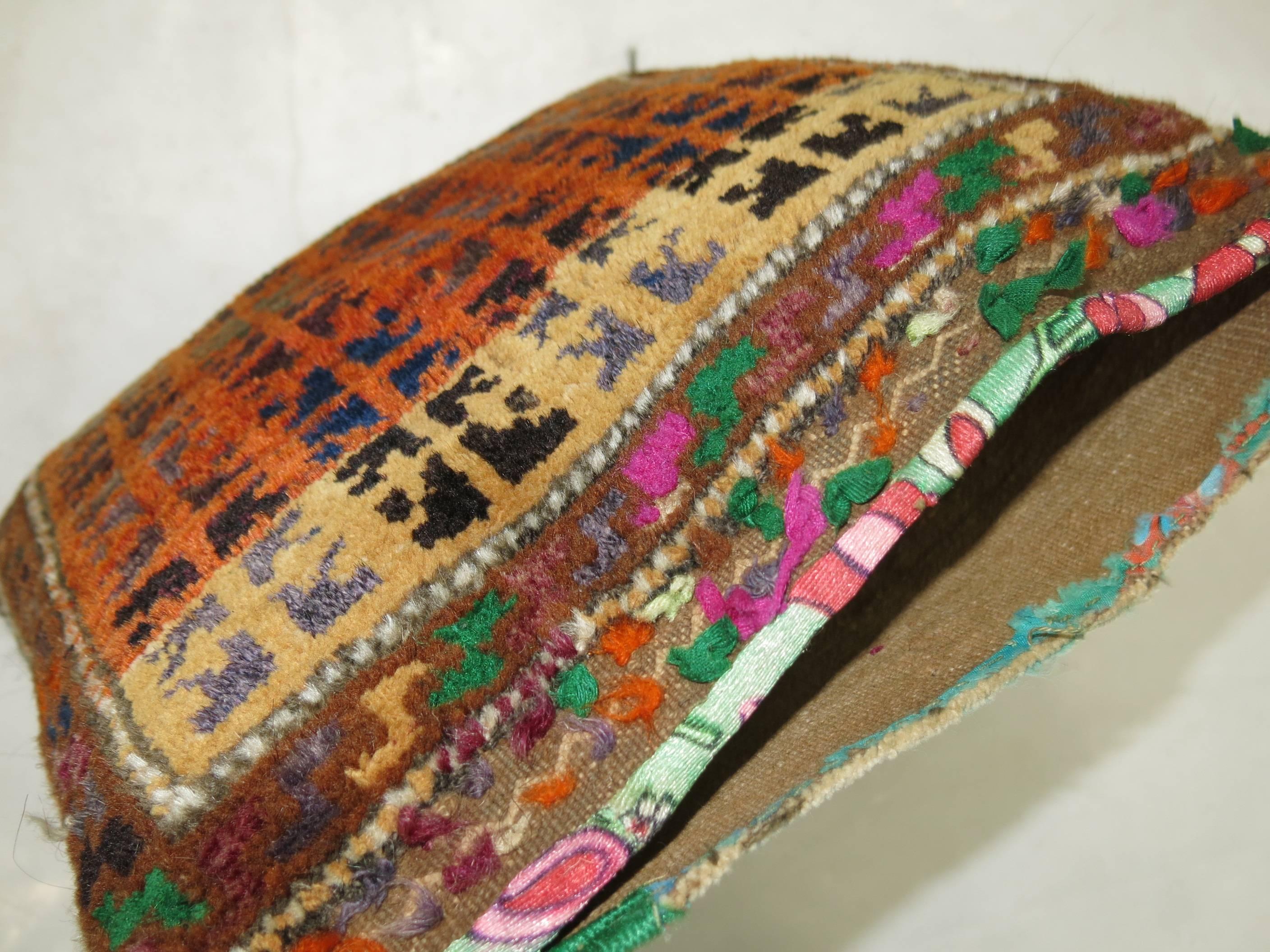 Pillow made from eccentric Balouch rug. Will be sewn shut once purchased.