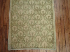 Neutral Turkish Floral Wool Handmade Tulip Motif Runner
