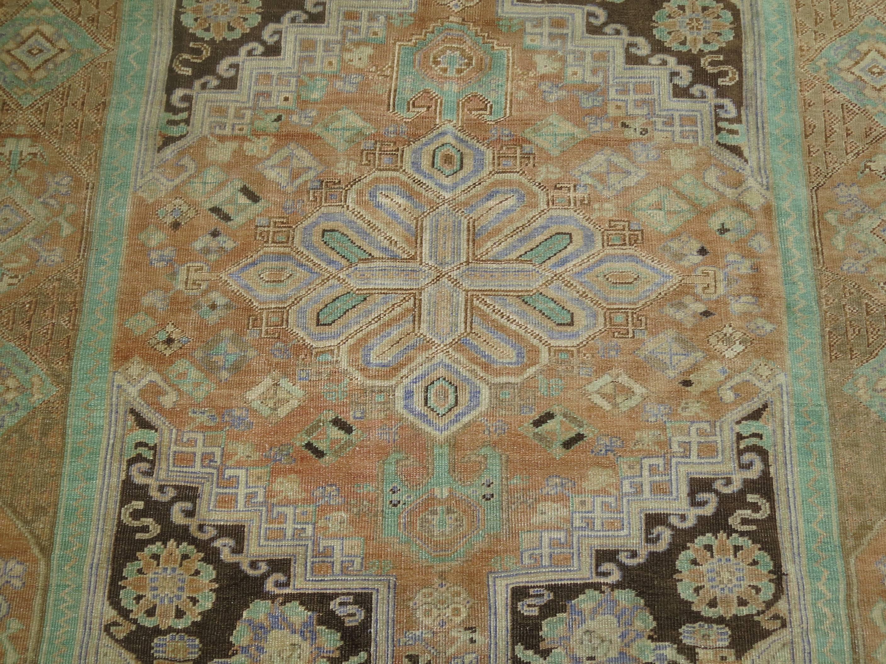 Oushak Zabihi Collection Vintage Turkish Anatolian Rug For Sale