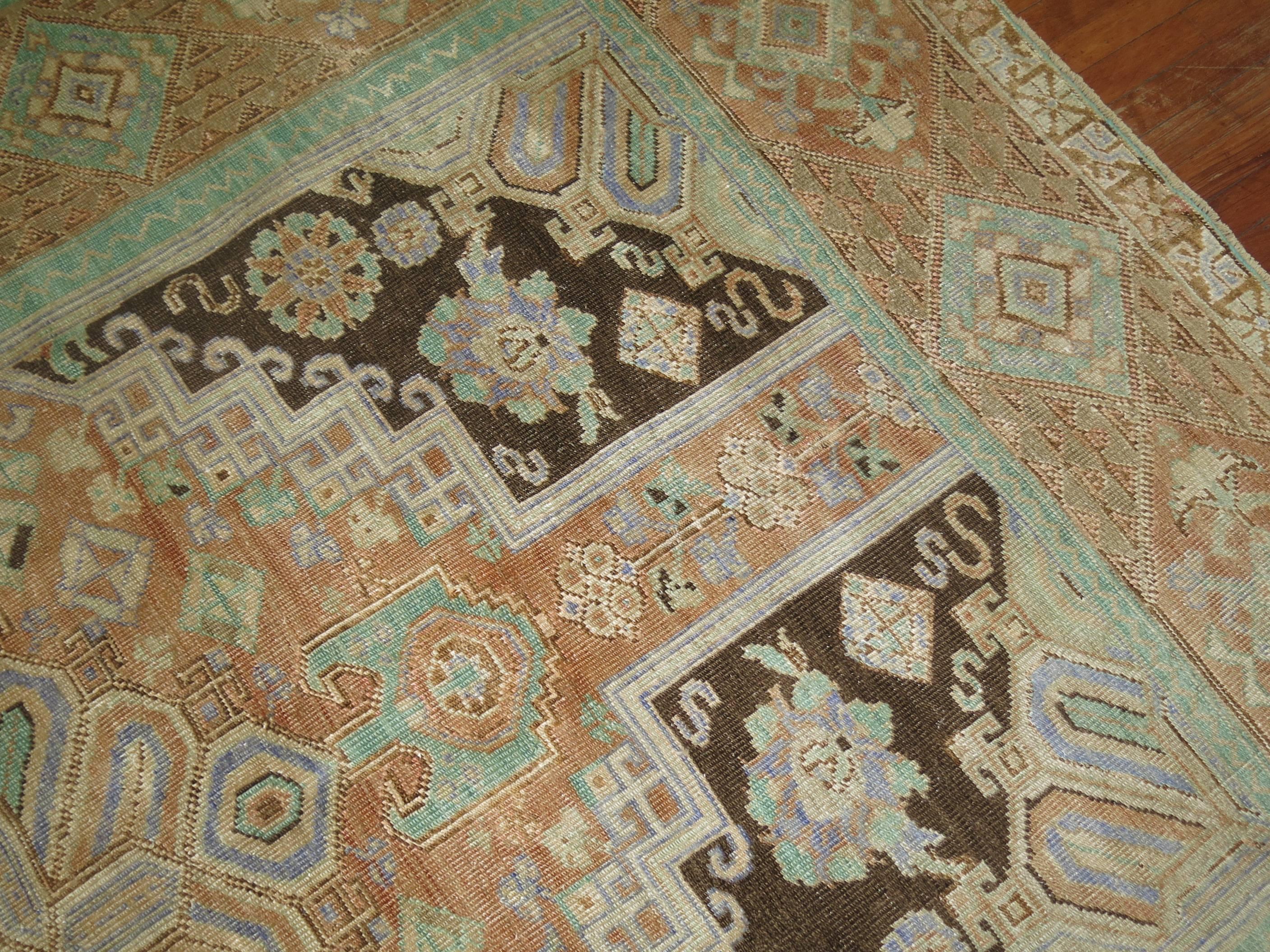 20th Century Zabihi Collection Vintage Turkish Anatolian Rug For Sale