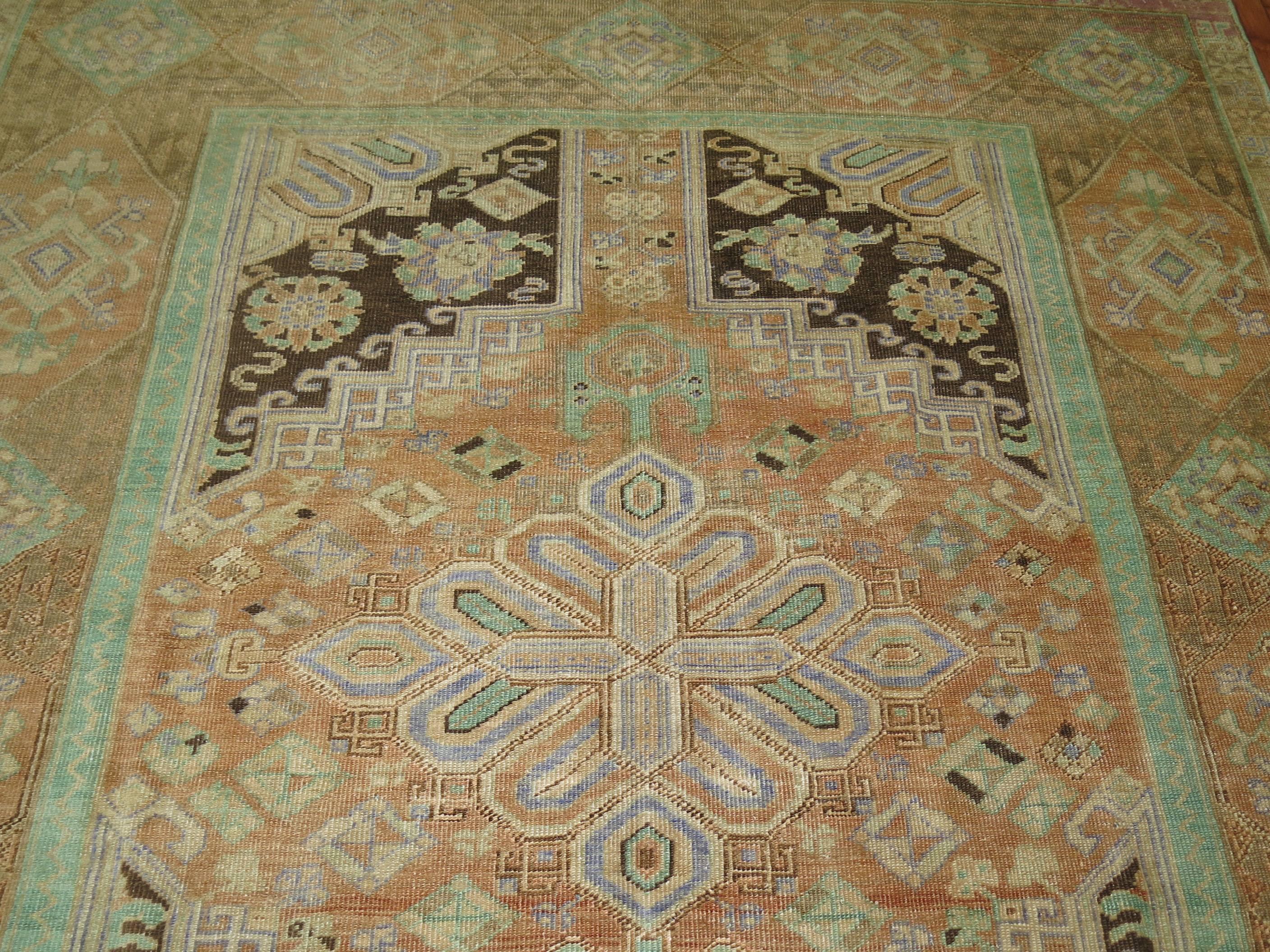 Wool Zabihi Collection Vintage Turkish Anatolian Rug For Sale
