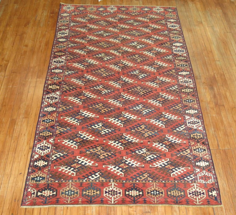 Antique 1920’s Tribal Turkoman Tekke Wedding Rug 3’4” x 4’1”