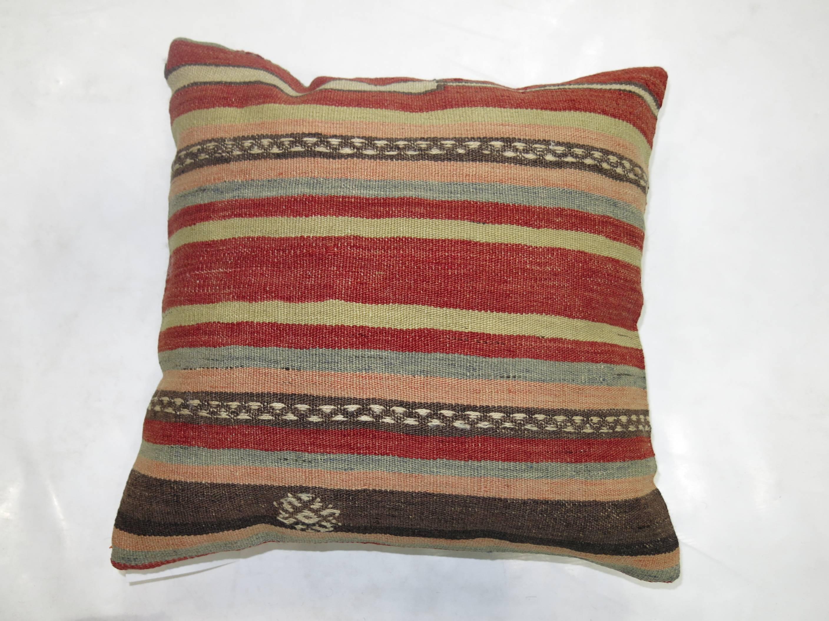 Pillow made from a vintage Turkish Kilim 