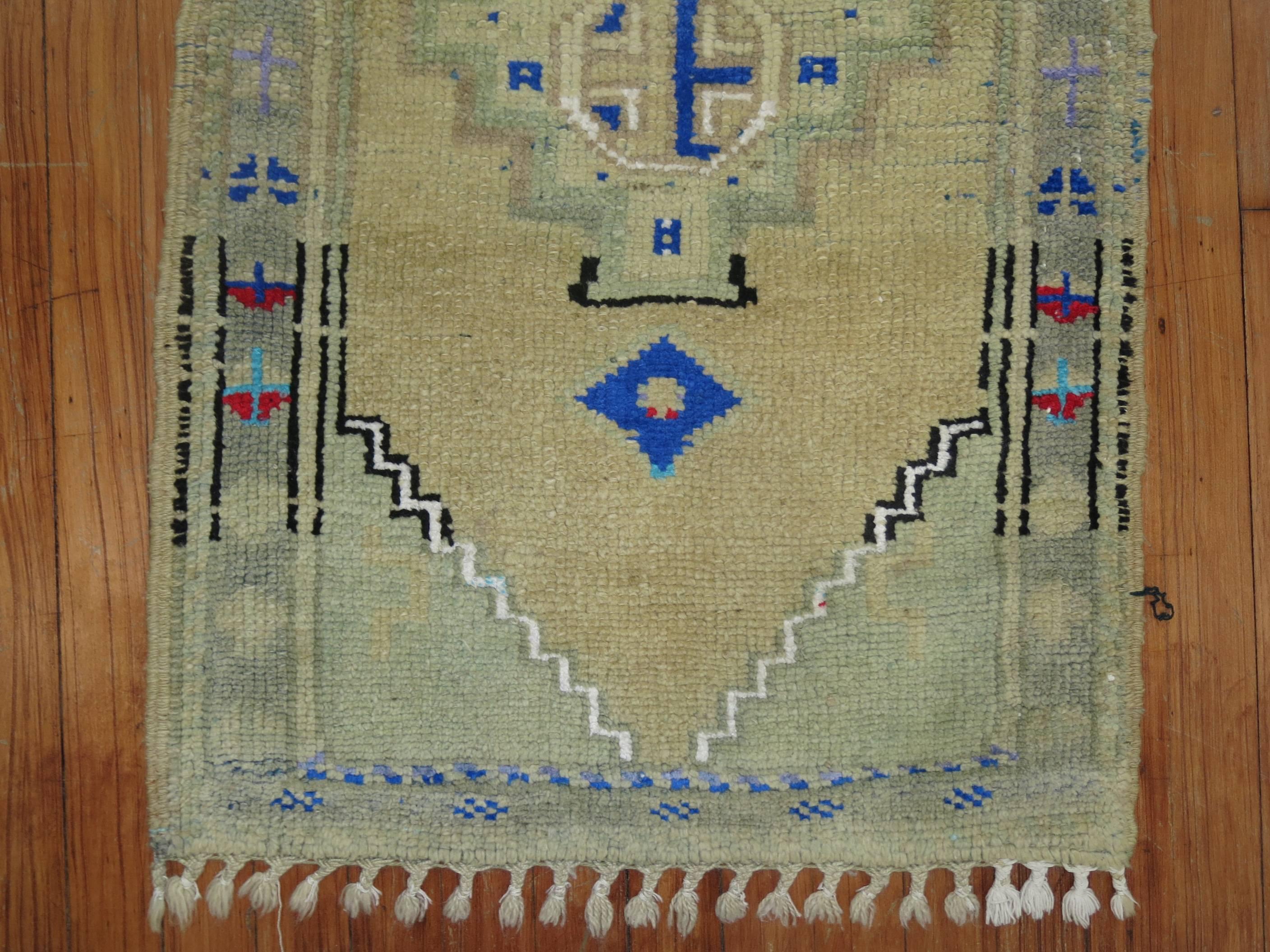 Futurist Vintage Anatolian Yastik Rug