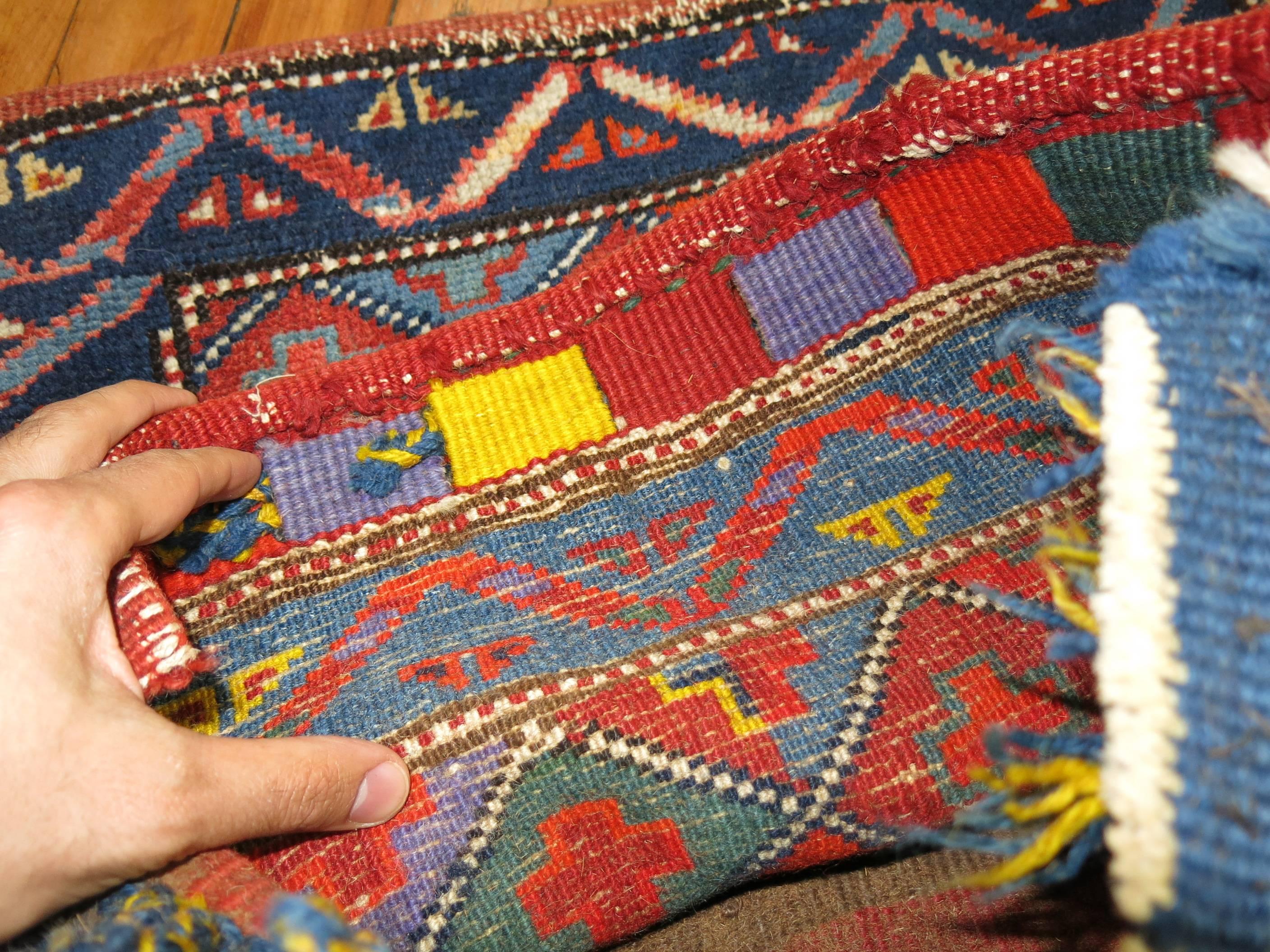 Tribal Antique Caucasian Textile Bagface Rug