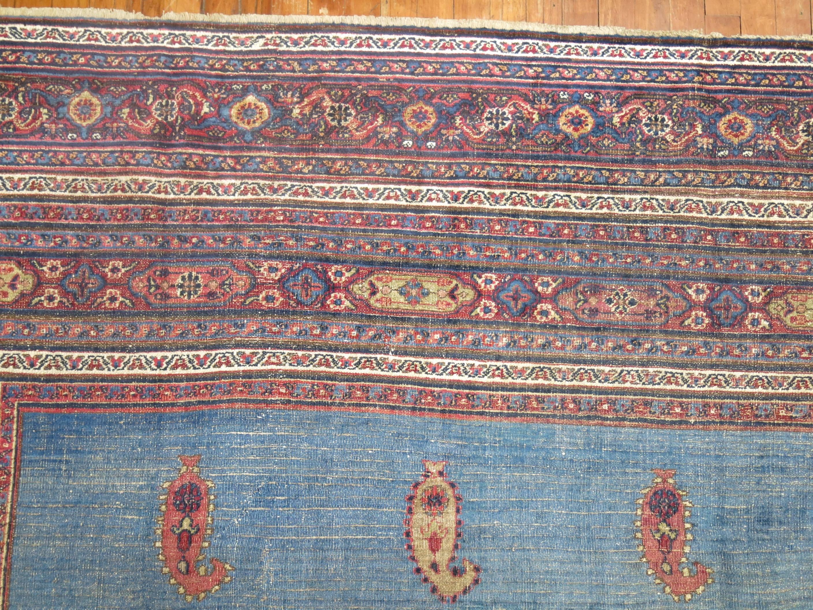Hand-Woven Antique Persian Doroksh Carpet For Sale