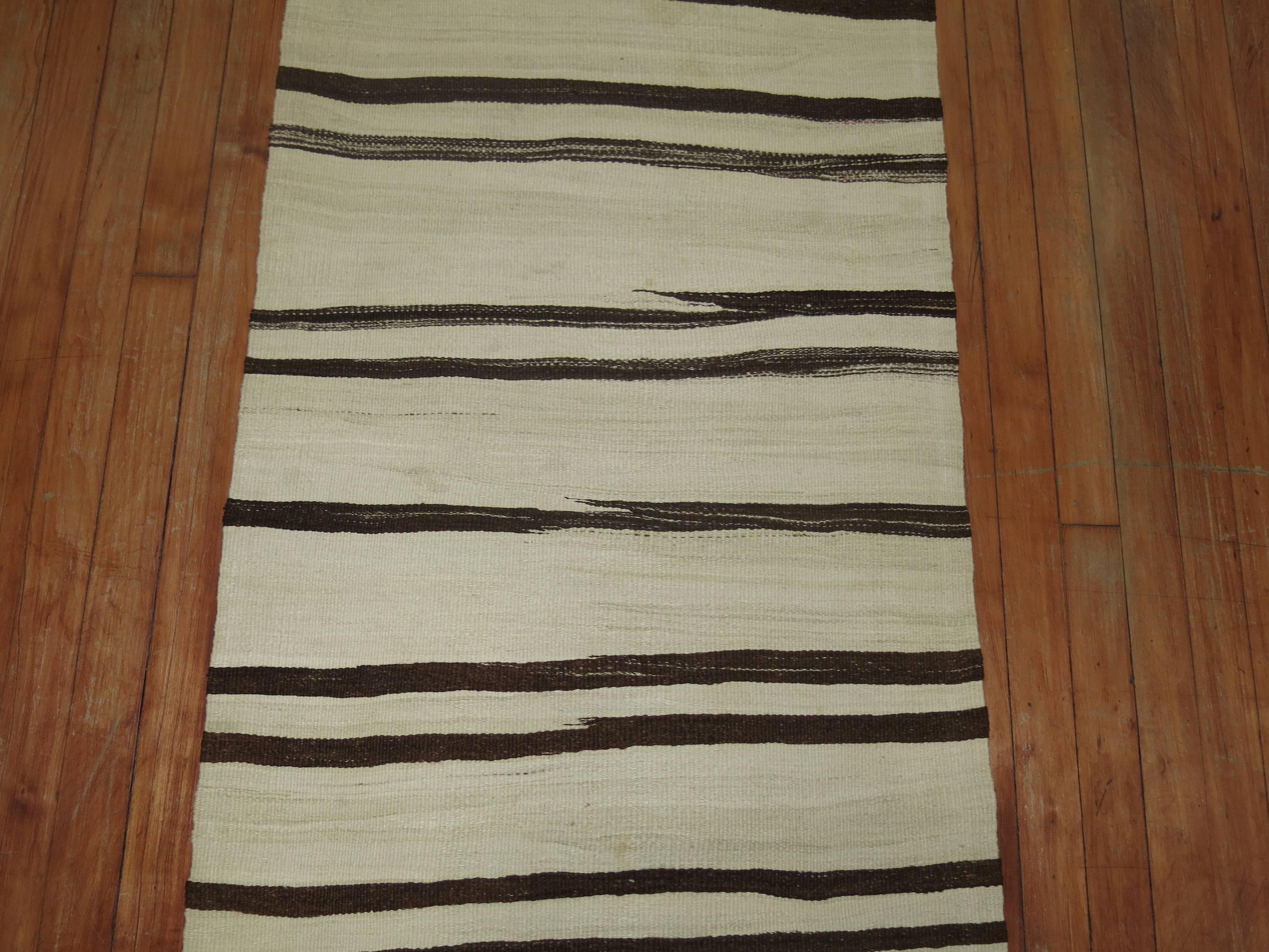 Hand-Knotted Vintage Kilim Runner