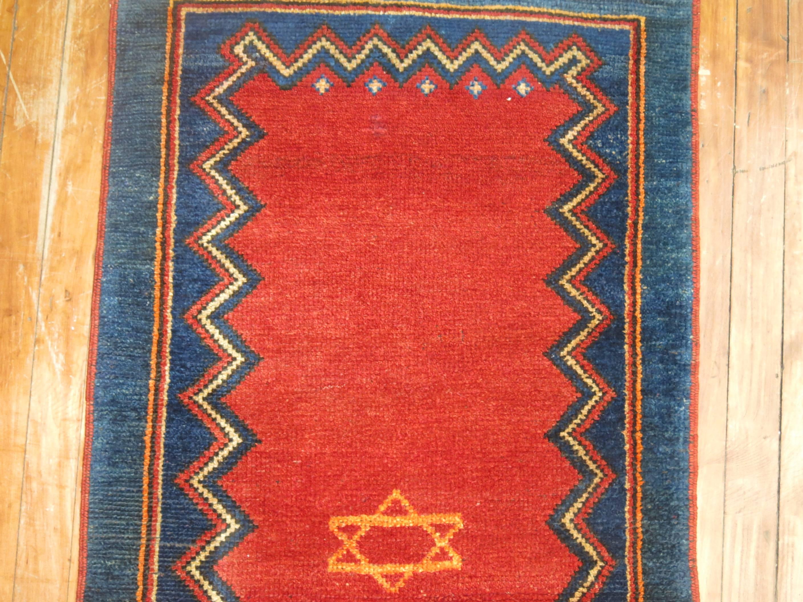 Other Vintage Turkish Runner with Star of David Motif For Sale