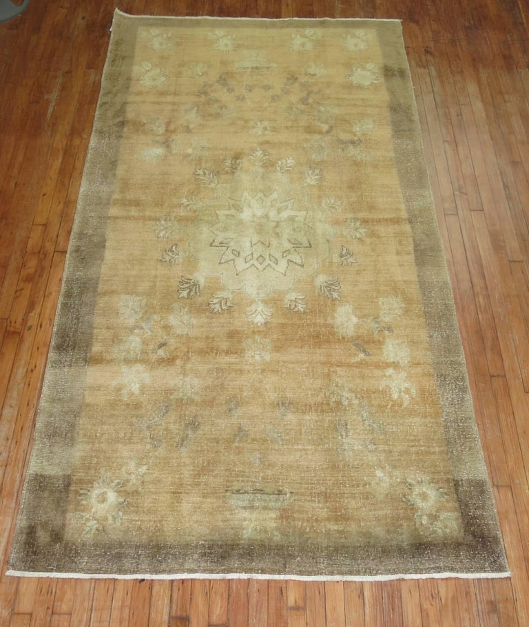 Vintage Turkish Caramel Rug For Sale at 1stDibs