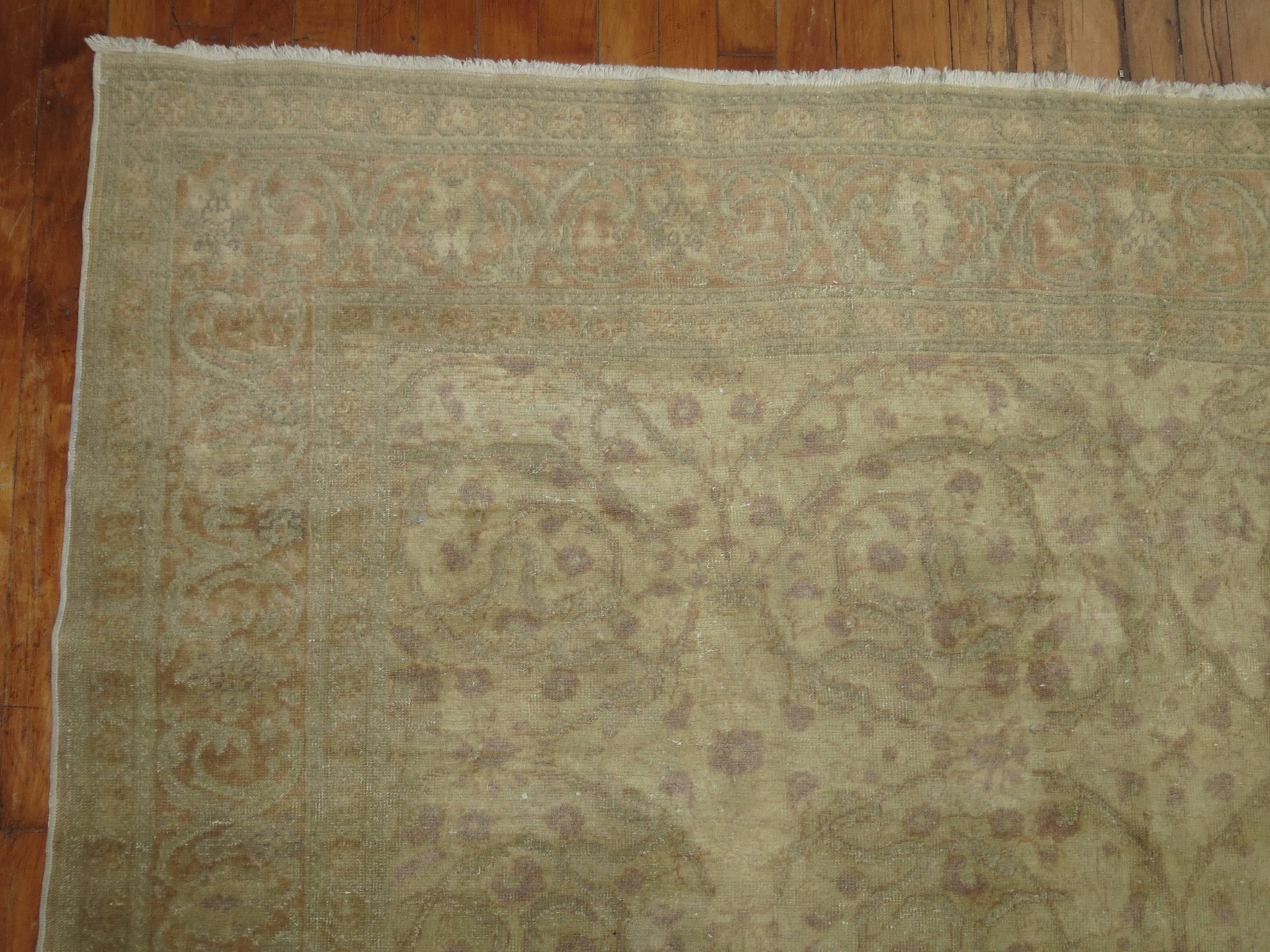 20th Century Neutral Color Turkish Sivas Carpet For Sale