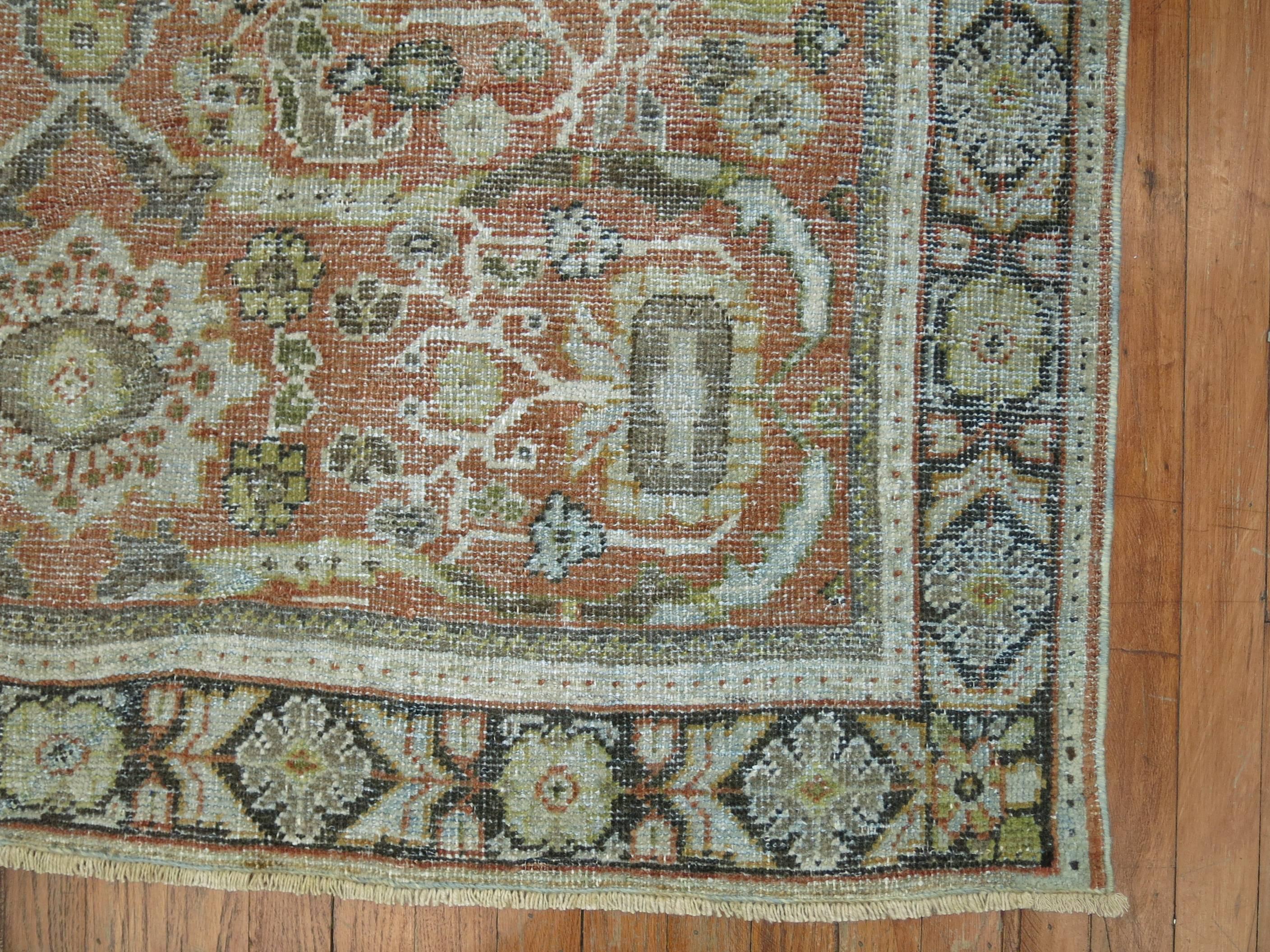Sultanabad Tappeto rustico antico persiano Shabby Chic Mahal in vendita