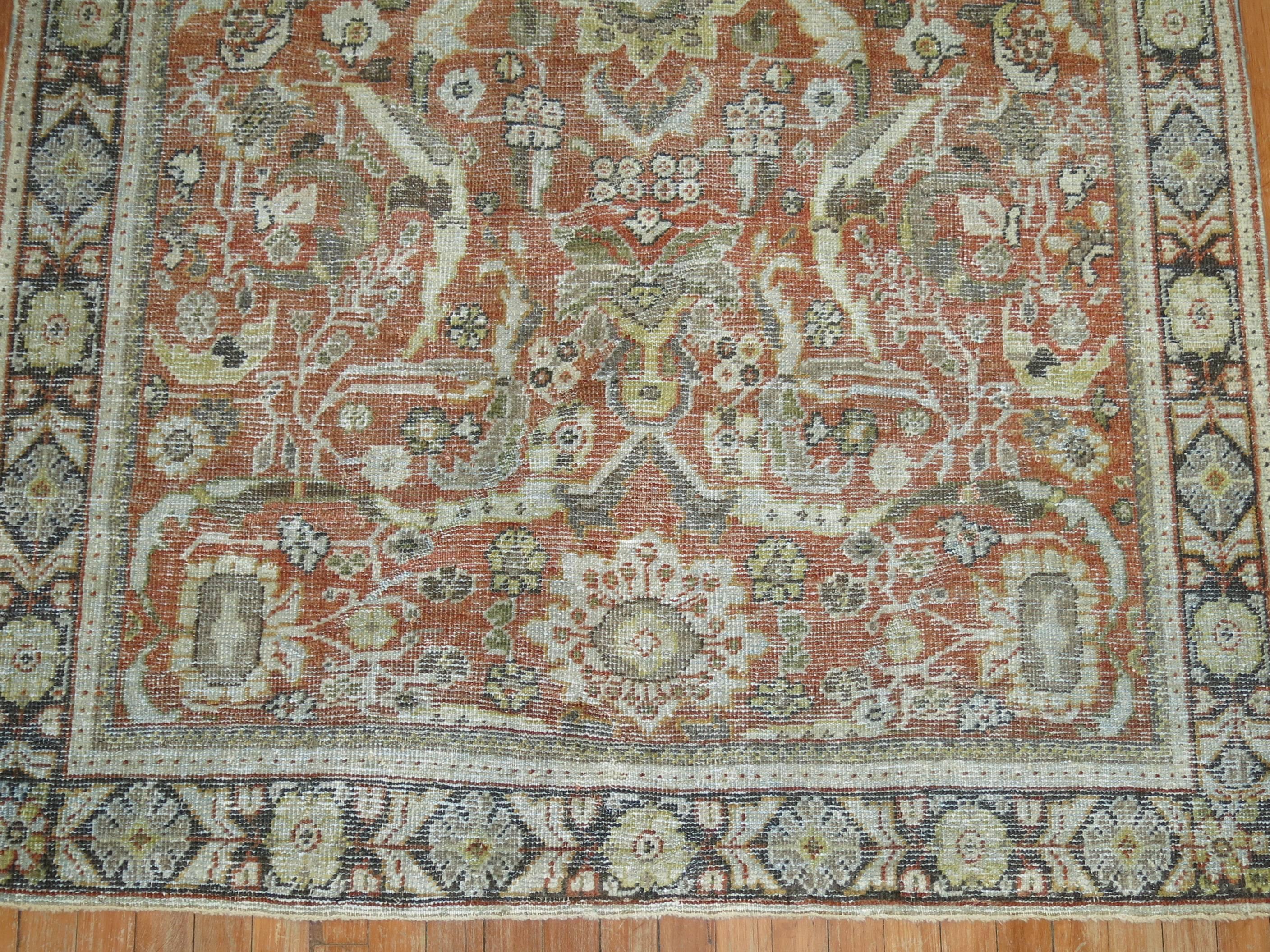Annodato a mano Tappeto rustico antico persiano Shabby Chic Mahal in vendita