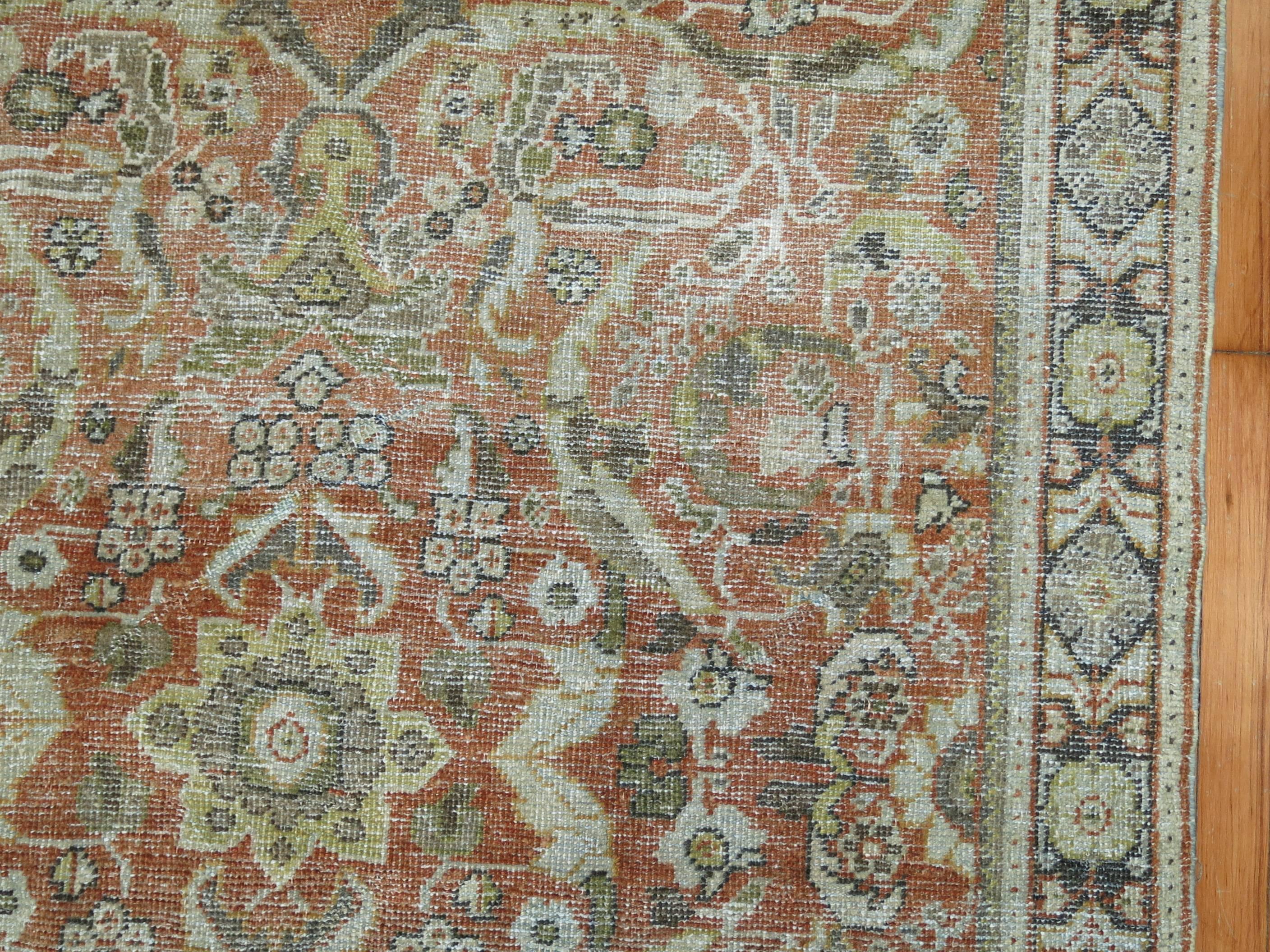 Lana Tappeto rustico antico persiano Shabby Chic Mahal in vendita