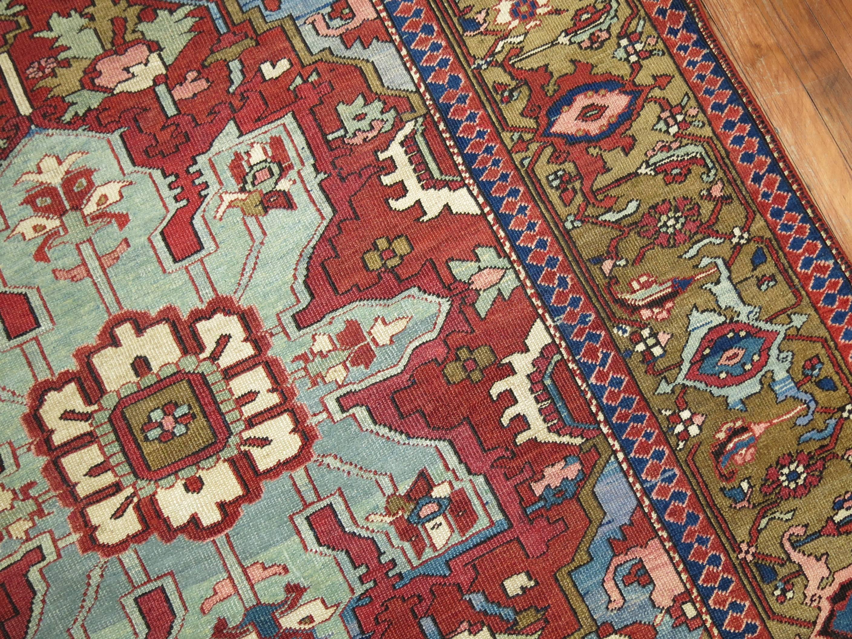 Seltener antiker nordwestlicher persischer Serapi-Teppich aus dem frühen 20. Jahrhundert (Wolle) im Angebot