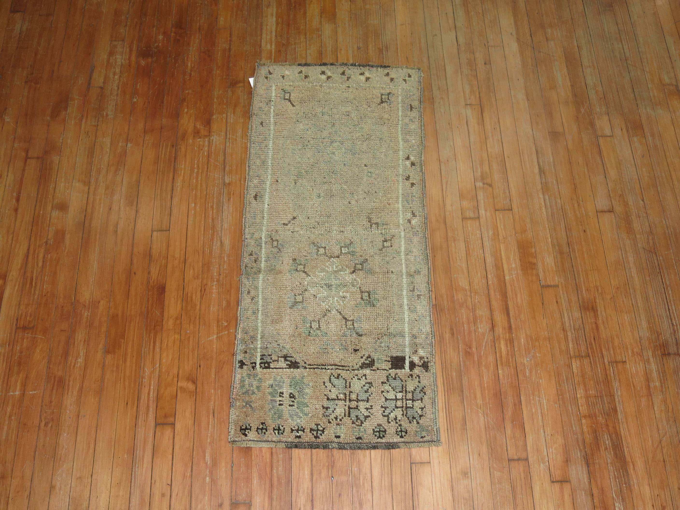 Hand-Woven Antique Turkish Oushak Rug