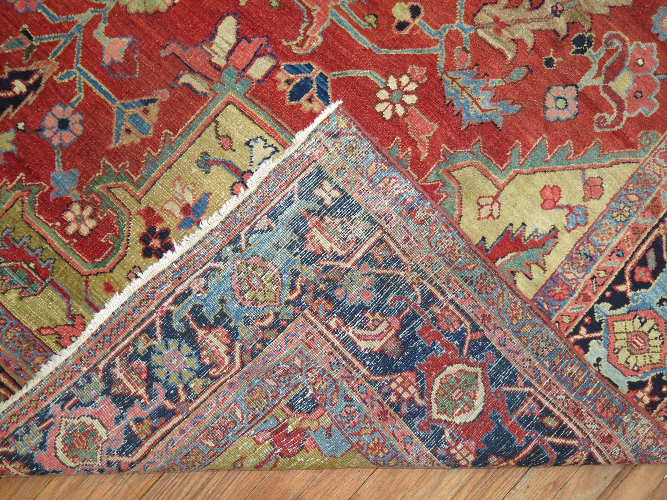 Antique Persian Heriz Serapi Carpet 2