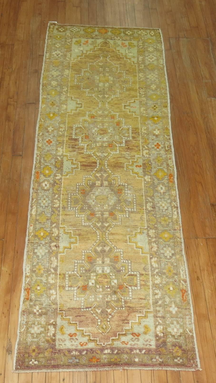 20th Century Neutral Turkish Anatolian Runner In Good Condition For Sale In New York, NY
