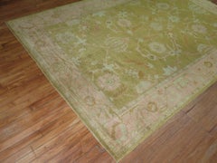 Light Green Antique Oushak 19th Century Rug