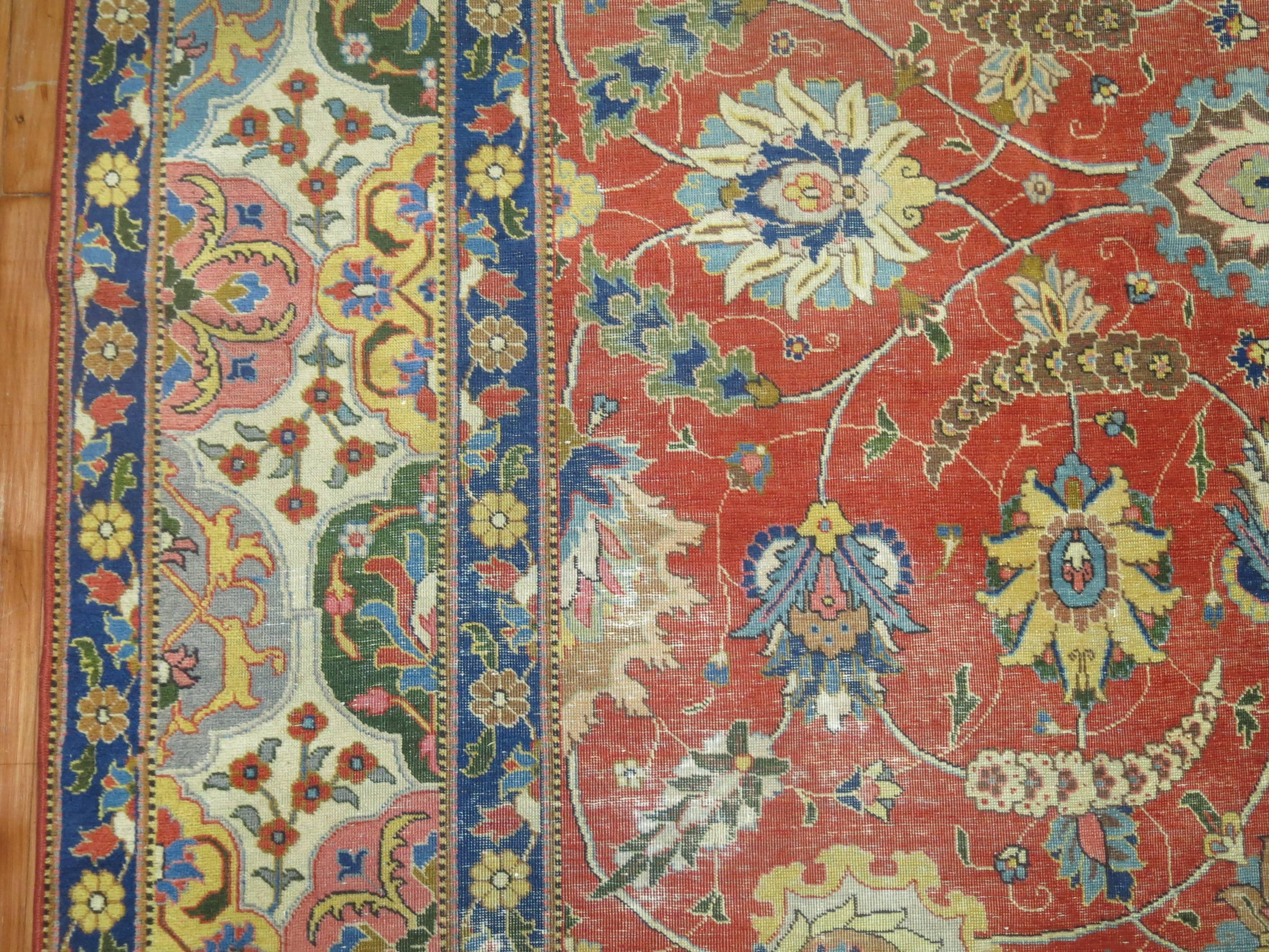 Zabihi Collection Vintage Persian Tabriz For Sale 2